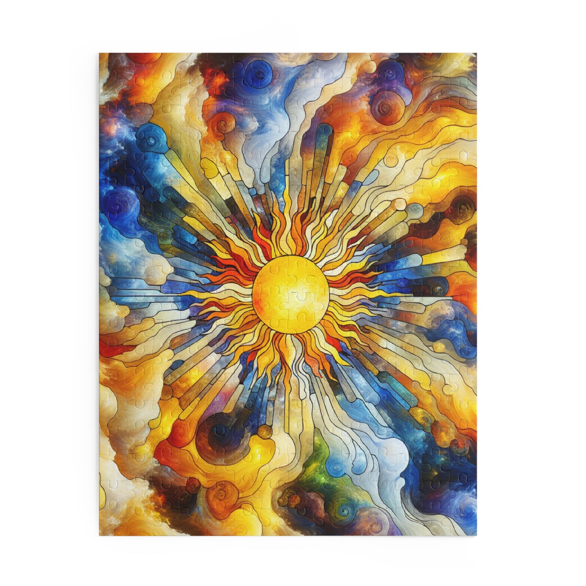 Colorful Sunburst Puzzle - 120, 252, 500-Piece, Art Puzzle, Relaxing Activity, Family Fun, Gift for Puzzle Lovers, Home Decor