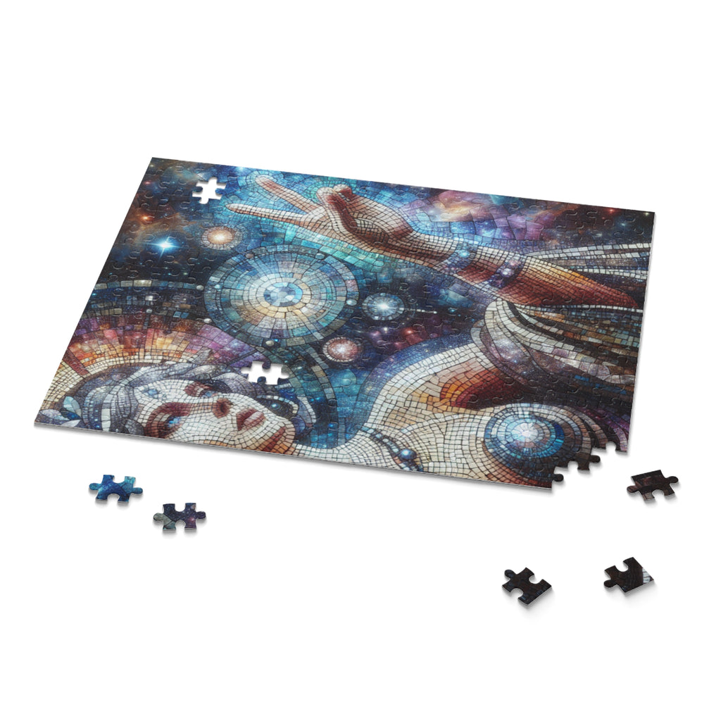 Celestial Mosaic Puzzle - 120, 252, 500-Piece, Art Puzzle for Space Lovers, Meditation Gift, Family Fun, Home Decor, Unique Gift Idea