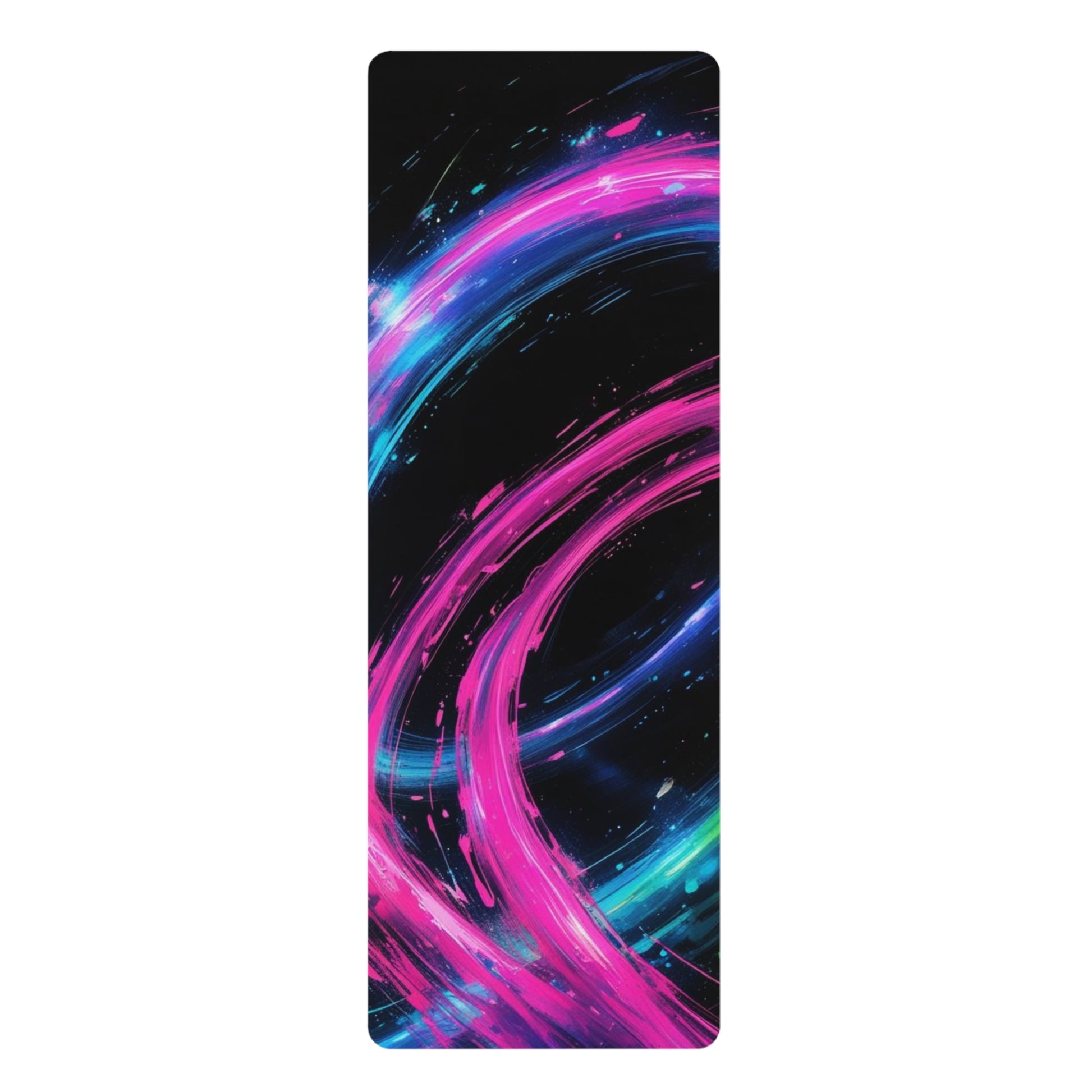 Vibrant Cosmic Rubber Yoga Mat | Fitness Mat for Home, Gym, Meditation, Gift for Yogis, Stylish Workout Essential