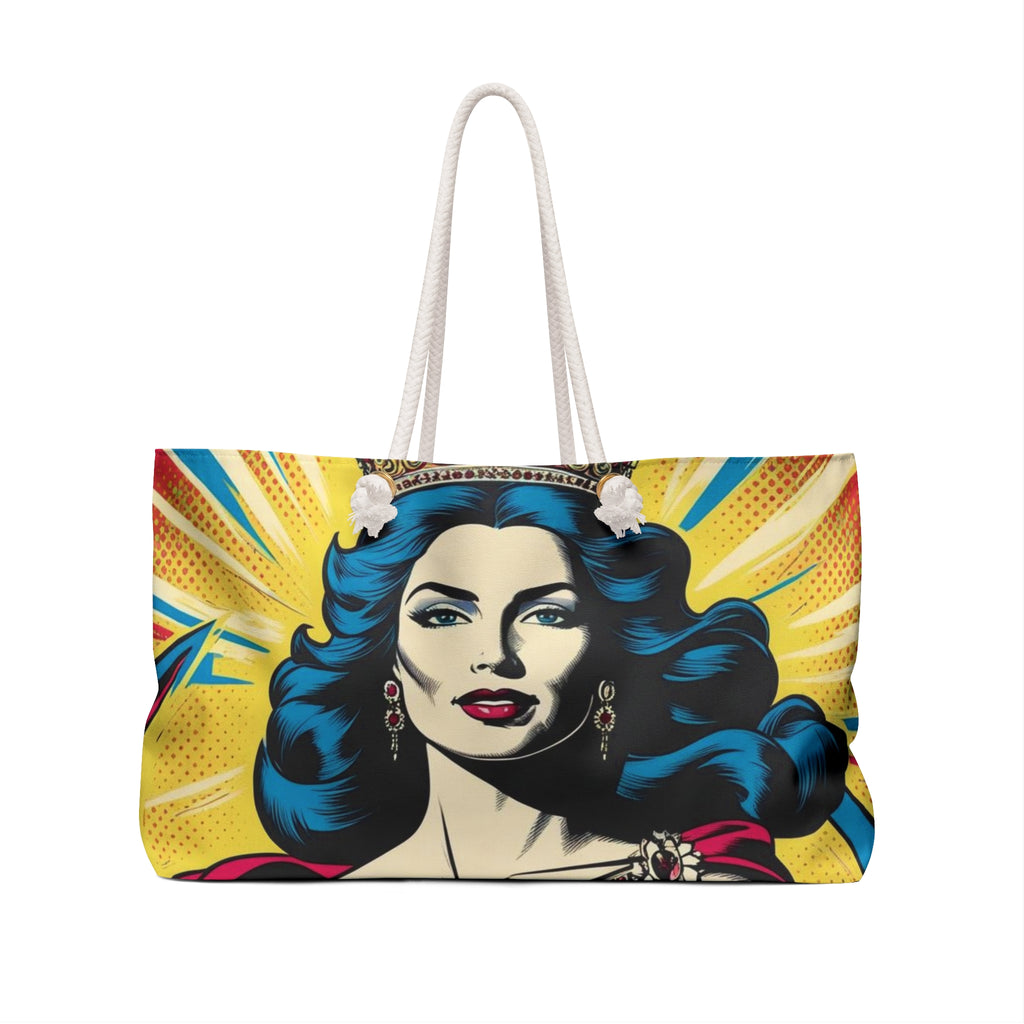 Pop Art Weekender Bag, Heroine Divine Feminine Carry-On, Goddess Cary-On, Comic-Chic Travel Bag, Weekend Getaway Tote