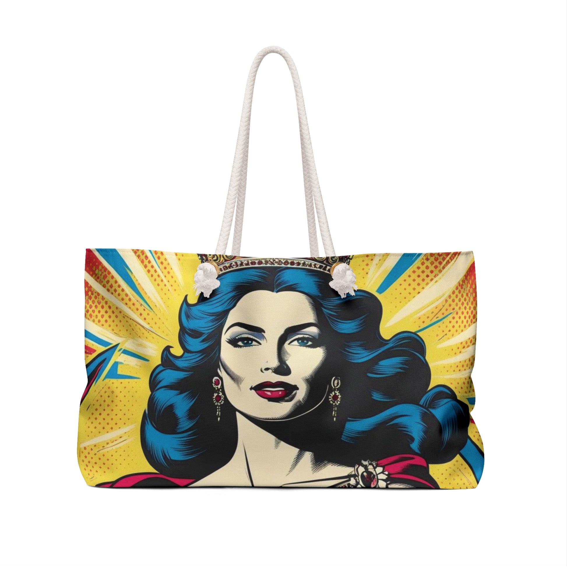 Pop Art Weekender Bag, Heroine Divine Feminine Carry-On, Goddess Cary-On, Comic-Chic Travel Bag, Weekend Getaway Tote