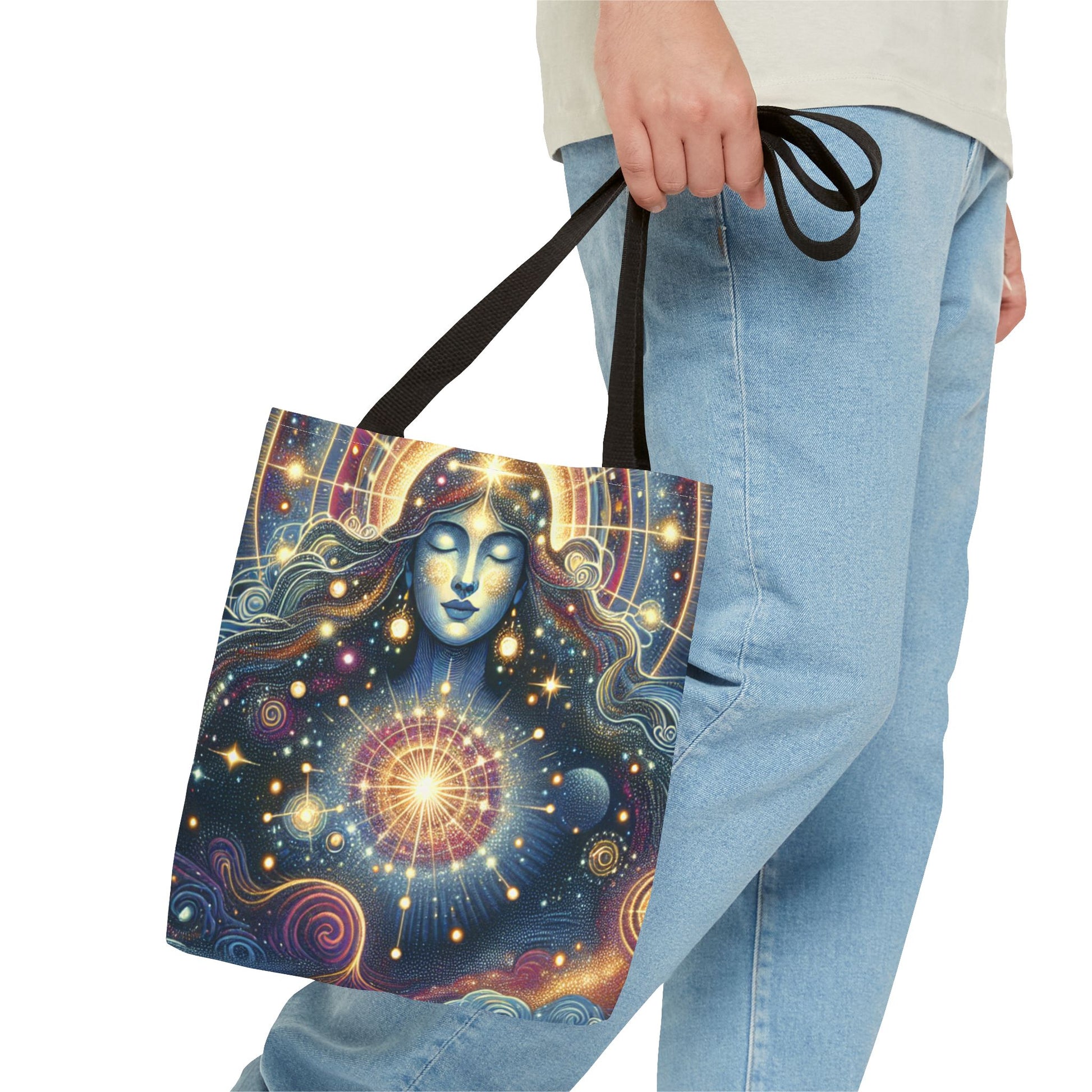 Celestial Goddess Tote Bag | Boho Chic Bag, Astrology Gift, Eco-Friendly Shopping, Mystical Art, Everyday Use