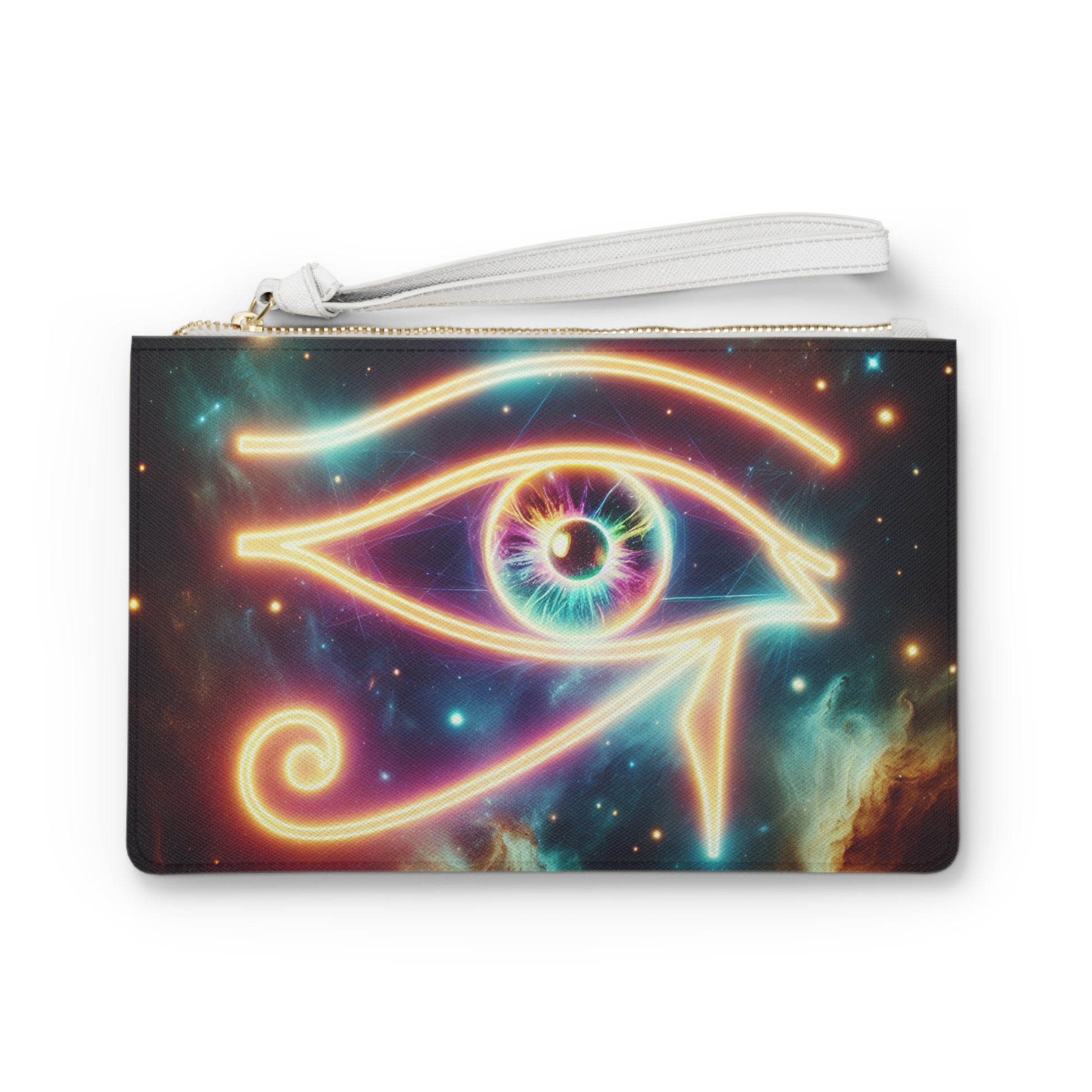 Cosmic Eye & Floral Clutch Bag - Mystical Accessories, Boho Chic Purse, Festival Essentials, Colorful Night Out Clutch, Unique Gift Idea