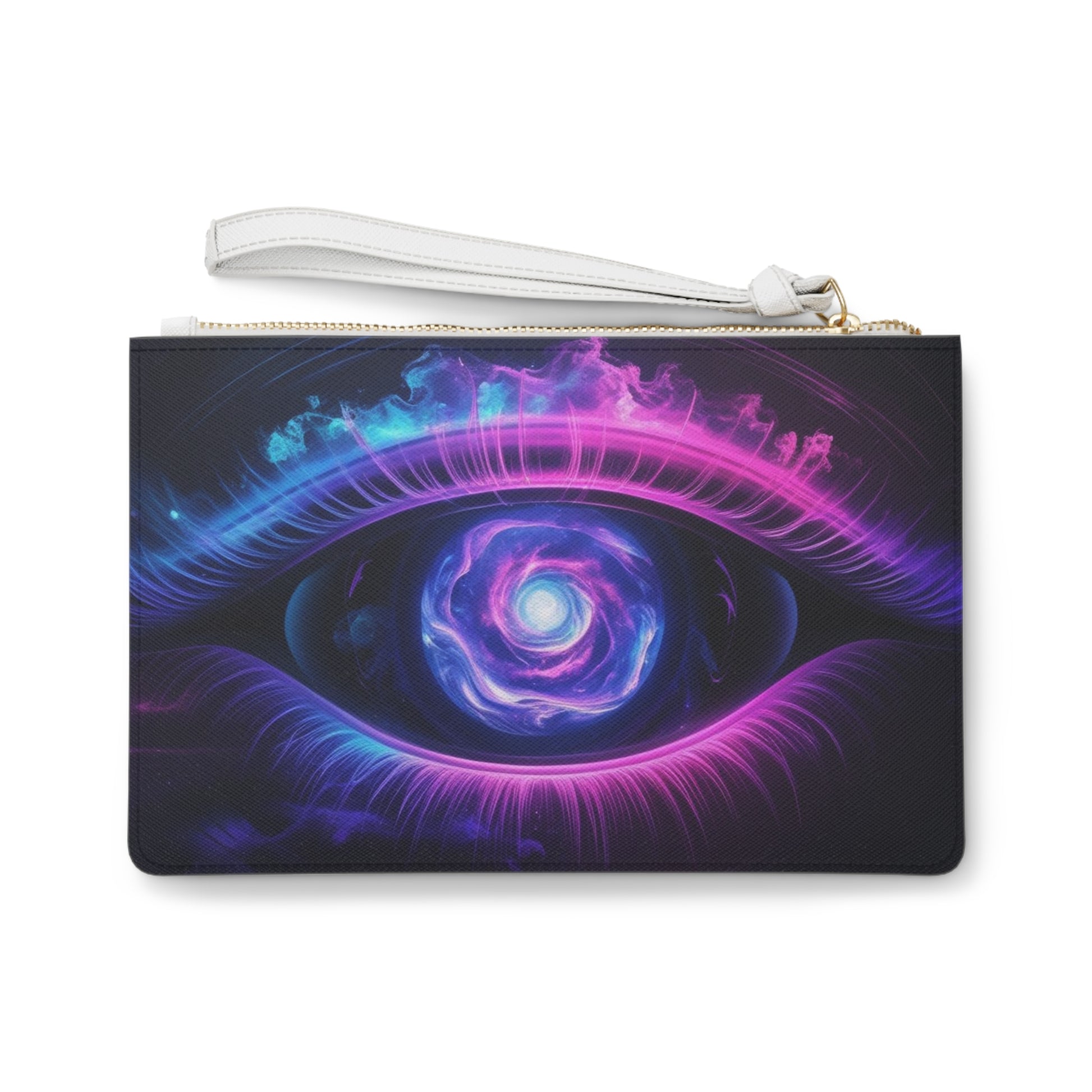 Vibrant Clutch Bag with Tiger & Galaxy Design, Colorful Wristlet for Occasions, Fashion Accessory, Unique Gift, Trendy Purse