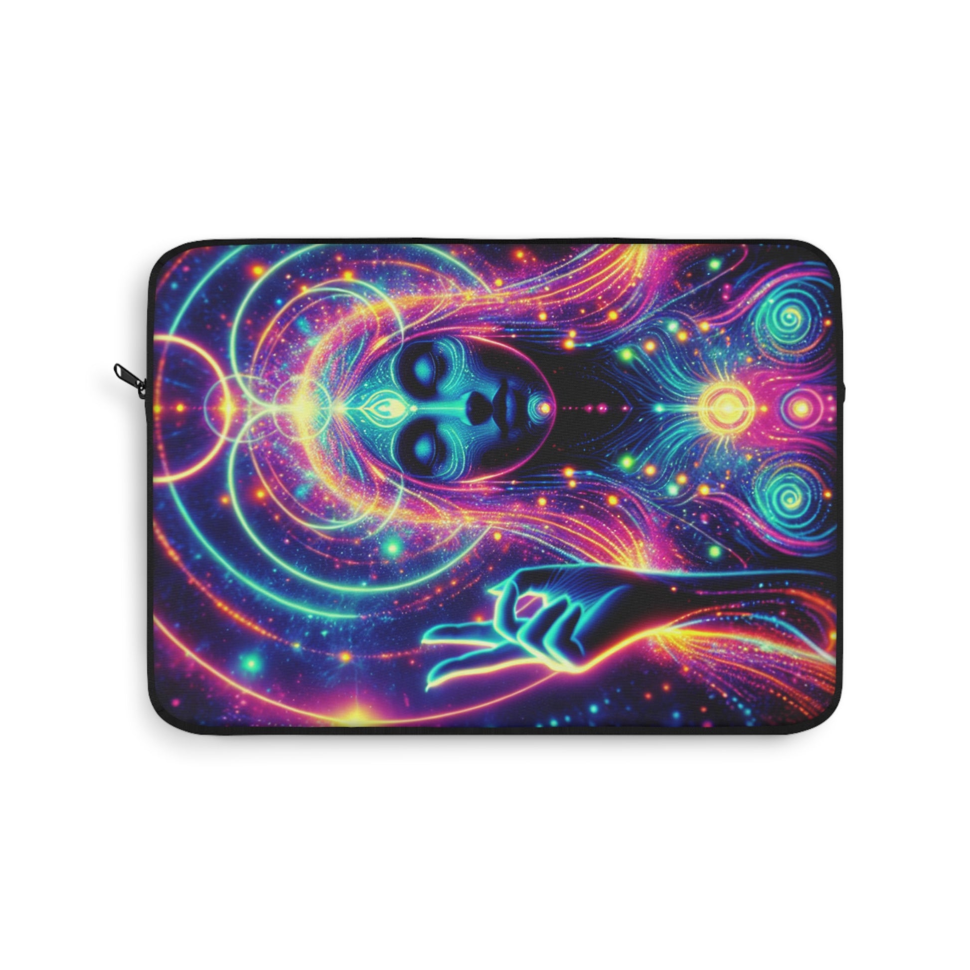 Cosmic Vibes Laptop Sleeve, Colorful Laptop Case, Psychedelic Sleeve, Boho Computer Bag, Gift for Tech Lovers, Festival Essentials