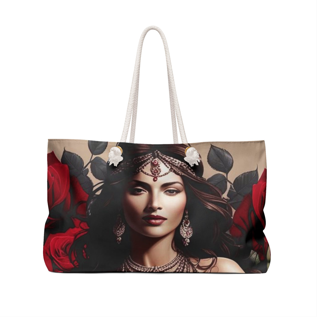 Divine Rose Goddess-Inspired Weekender Bag | Carry-On | Bohemian Tote | Perfect for Getaways, Festivals, Birthdays, and Everyday Use