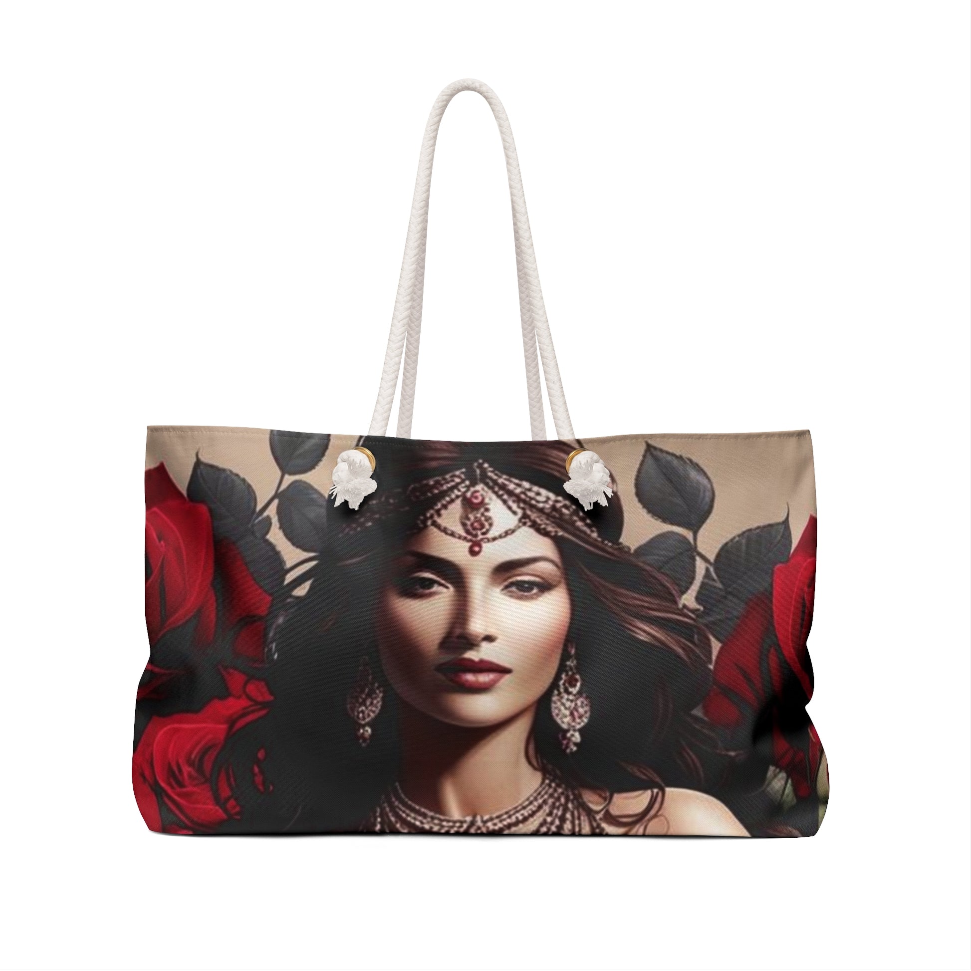 Divine Rose Goddess-Inspired Weekender Bag | Carry-On | Bohemian Tote | Perfect for Getaways, Festivals, Birthdays, and Everyday Use