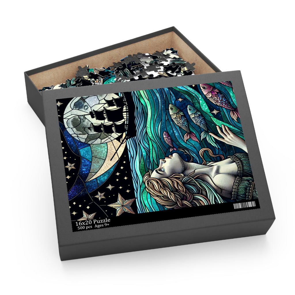 Mystical Ocean Adventure Puzzle | Enchanting 120, 252, 500-Piece Jigsaw for Dreamers, Fantasy Lovers, Home Decor, Gift Idea