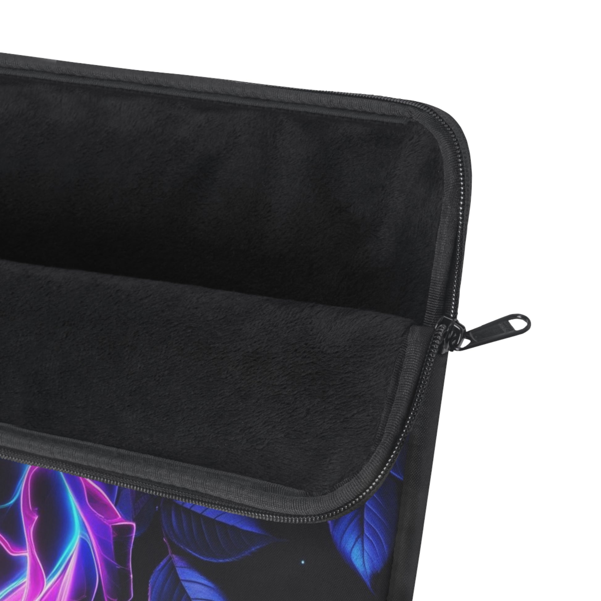 Neon Rose Laptop Sleeve | Floral Tech Case, Gift for Teal Aesthetic, Computer Bag, Stylish Cover, Galatic Laptop Protector