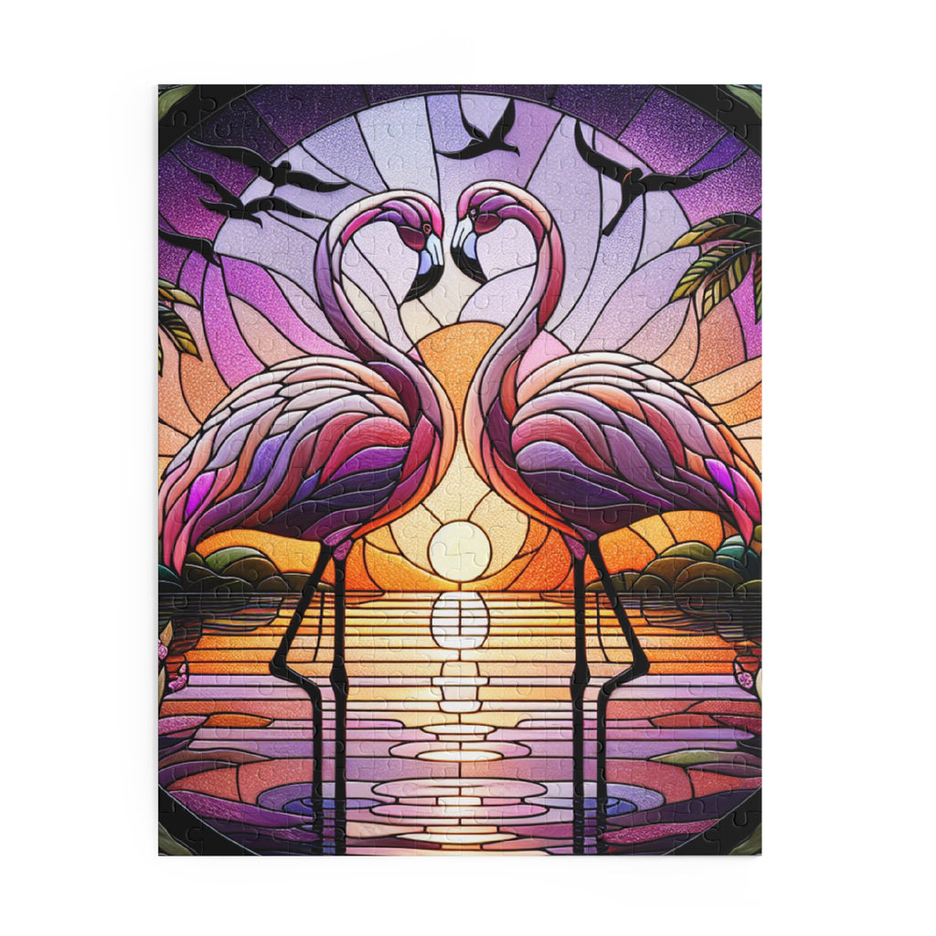 Romantic Flamingo Puzzle - Perfect for Couples, Family Nights, Gifts, Anniversaries, Home Decor, and more!