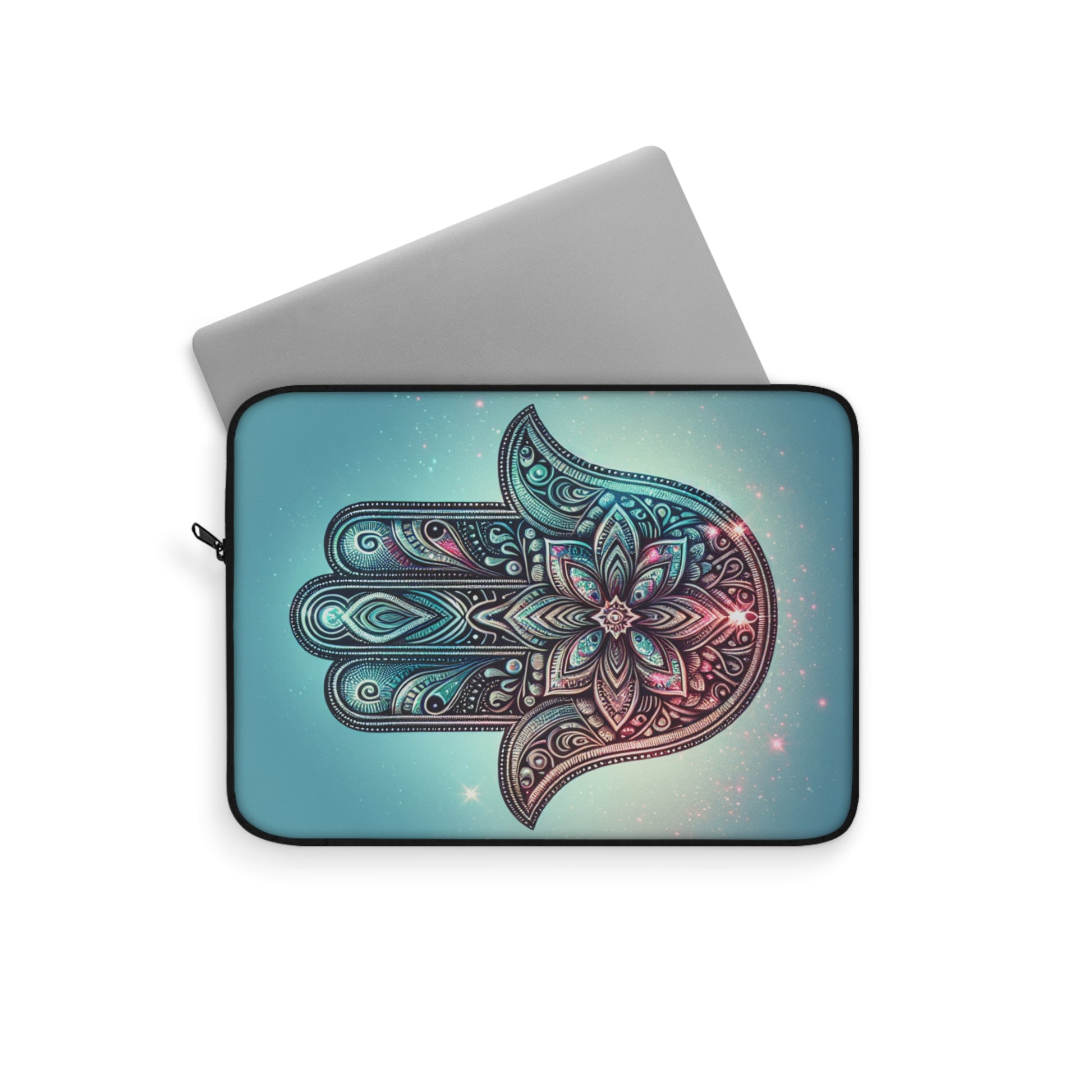 Bohemian Hamsa Laptop Sleeve, Unique Tech Case, Gift for Students, Protection for Laptops, Stylish Work Accessory