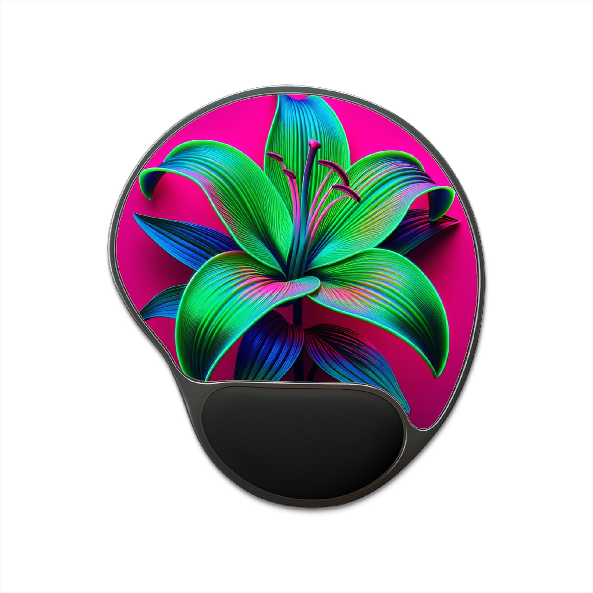 Vibrant Floral Mouse Pad with Wrist Rest, Colorful Desk Accessory, Perfect Gift for Gamers, Office Use, Home Decor, Flower Design