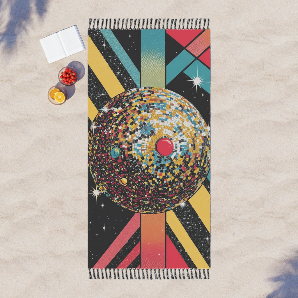 Boho Beach Towel - Cosmic Disco Vibes, Perfect for Pool Parties, Beach Days, Gifts for Surfers, Home Decor, Summer Essentials