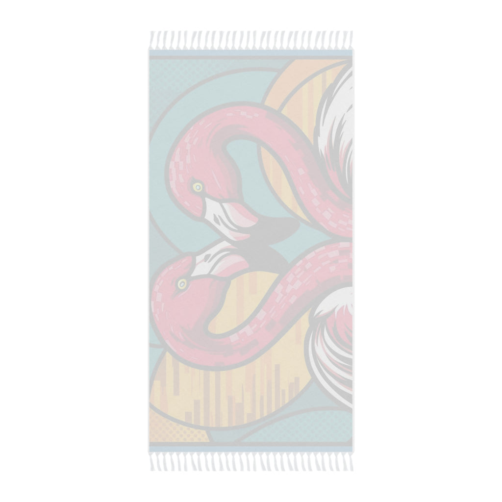 Boho Beach Towel with Flamingos, Summer Vibes, Beach Day Essential, Vacation Accessory, Poolside Chic, Bohemian Decor
