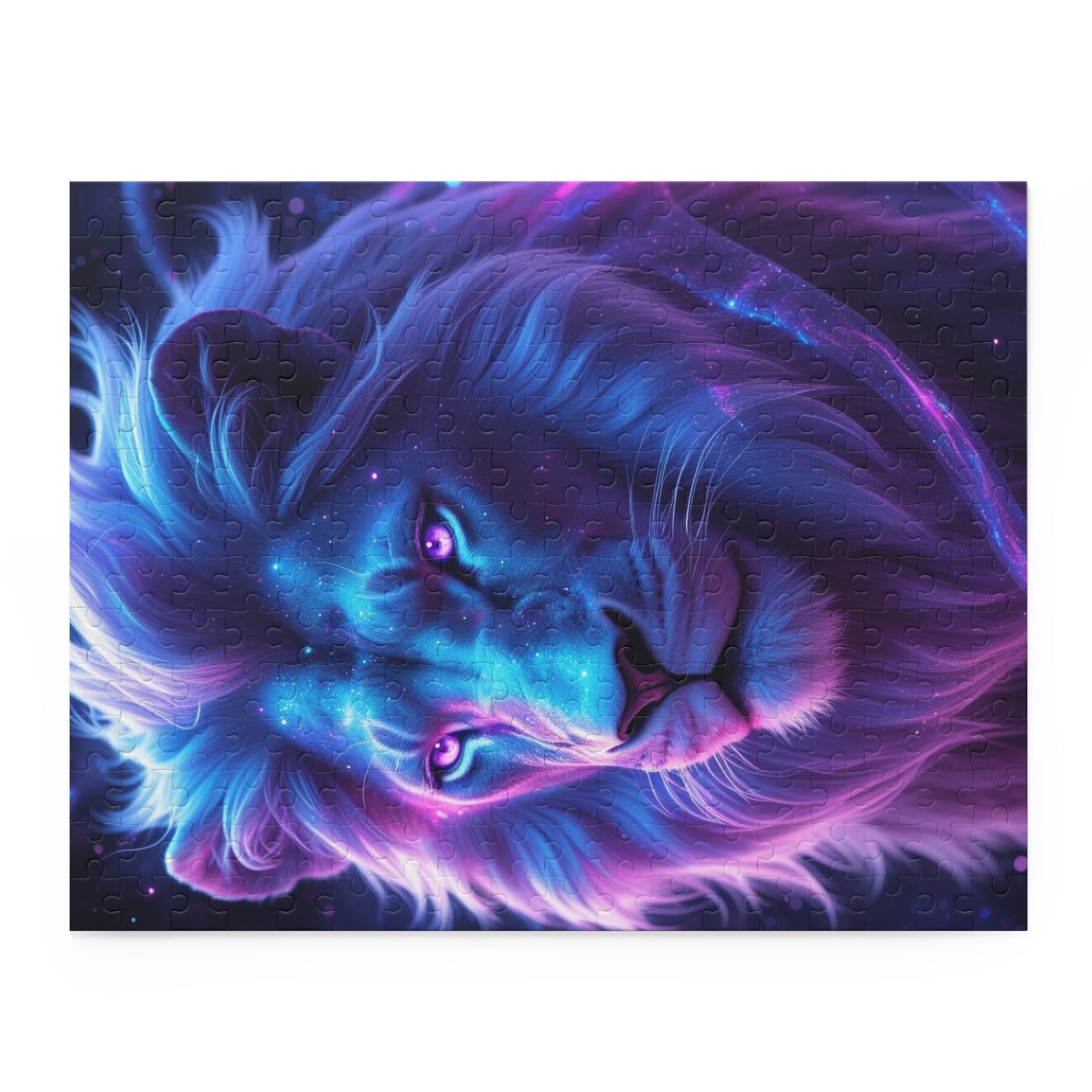 Cosmic Lion Puzzle - 120, 252, 500-Piece - Mystical Animal Artwork, Gift for Puzzle Lovers, Home Decor, Family Fun, Artsy Brain Teaser