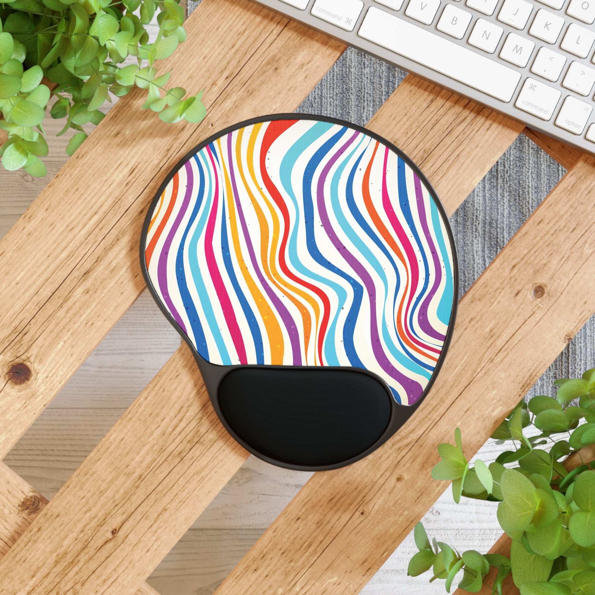 Colorful Wavy Mouse Pad with Wrist Rest | Ergonomic Desk Accessory, Office Gift, Home Office Decor, Colorful Office Supplies, Stylish [...]
