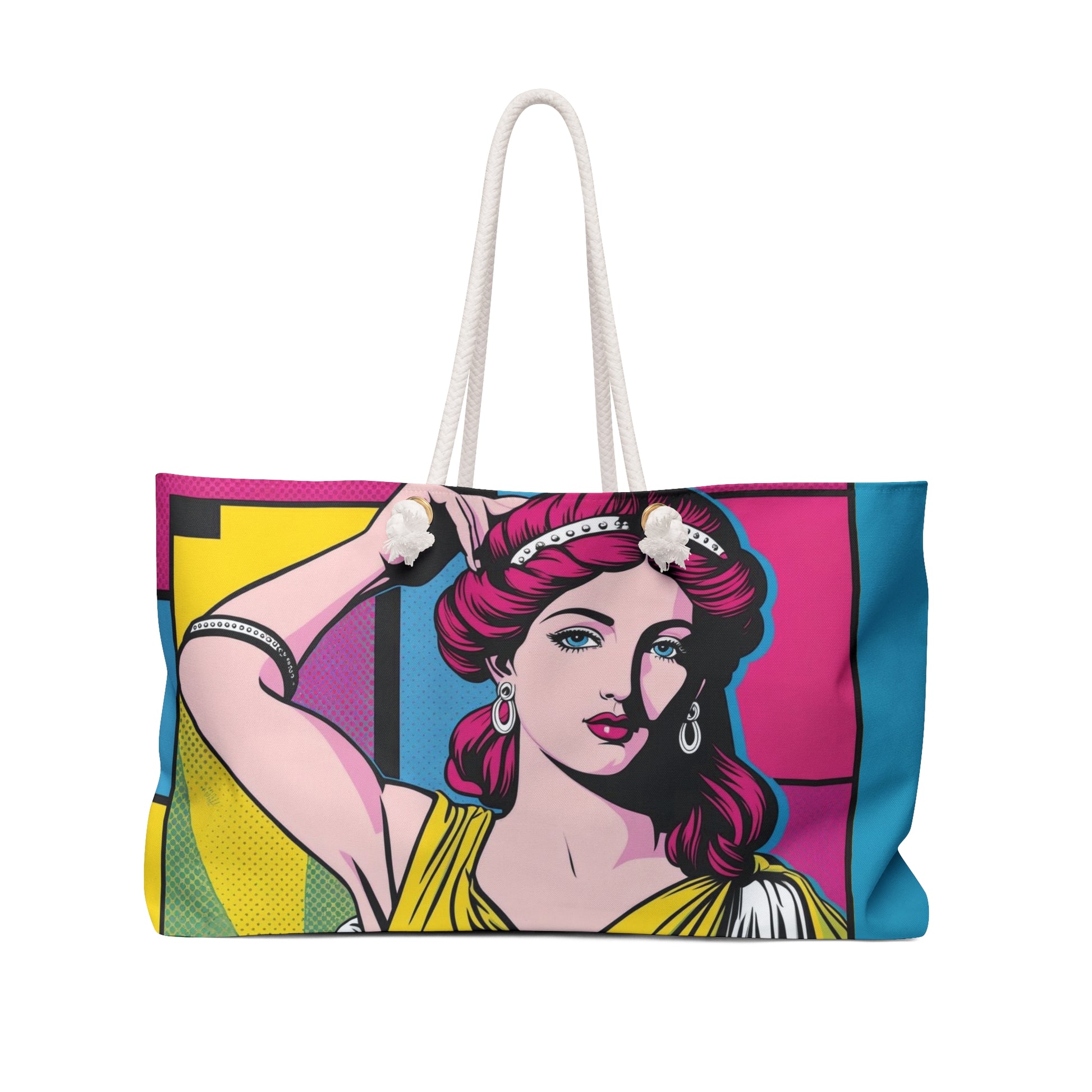 Pop Art Weekender Bag, Heroine Divine Feminine Carry-On, Goddess Cary-On, Comic-Chic Travel Bag, Weekend Getaway Tote