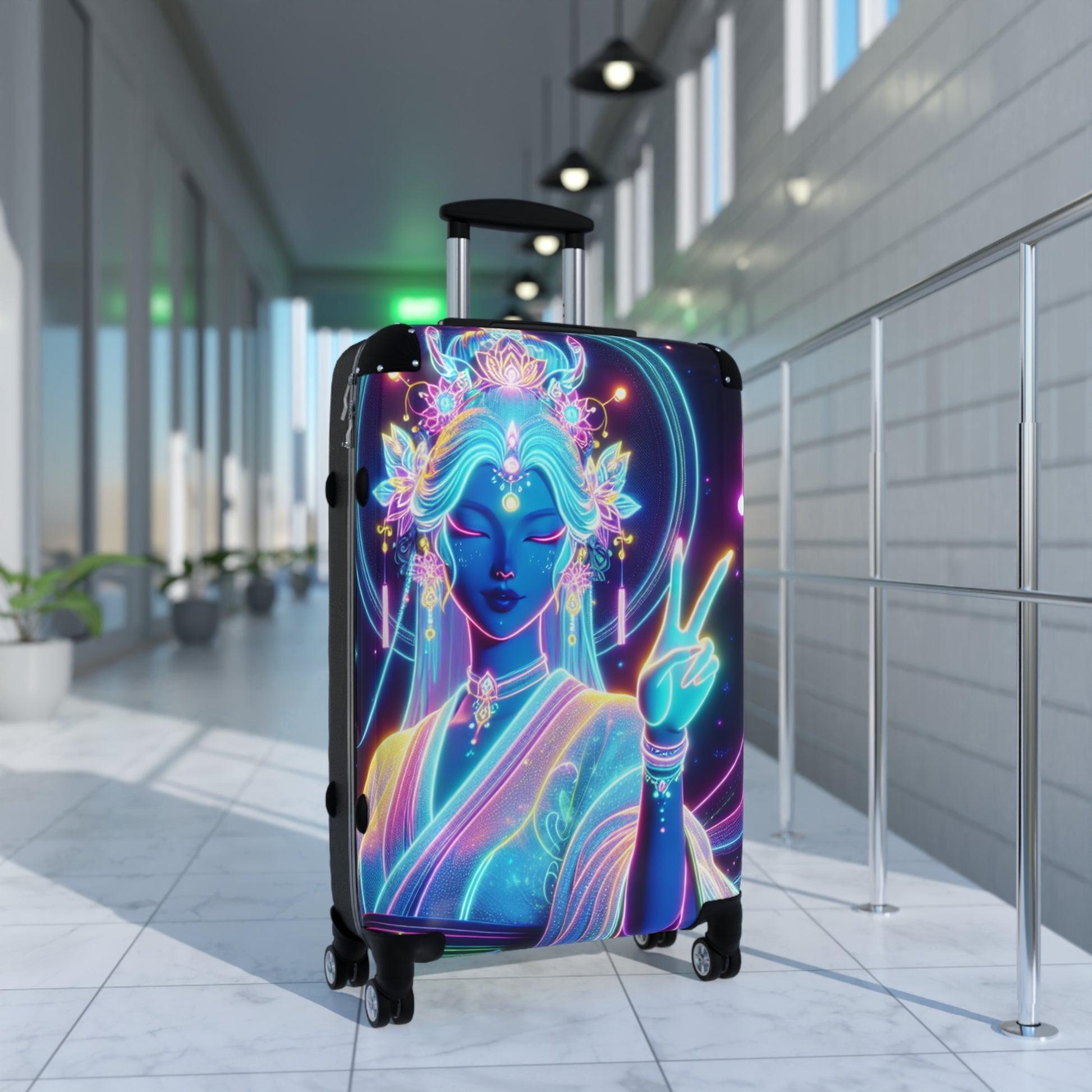 Vibrant Travel Suitcase with Ethereal Design, Luggage for Adventure Lovers, Gift for Travelers, Cosmic Carry-On, Stylish Weekender [...]