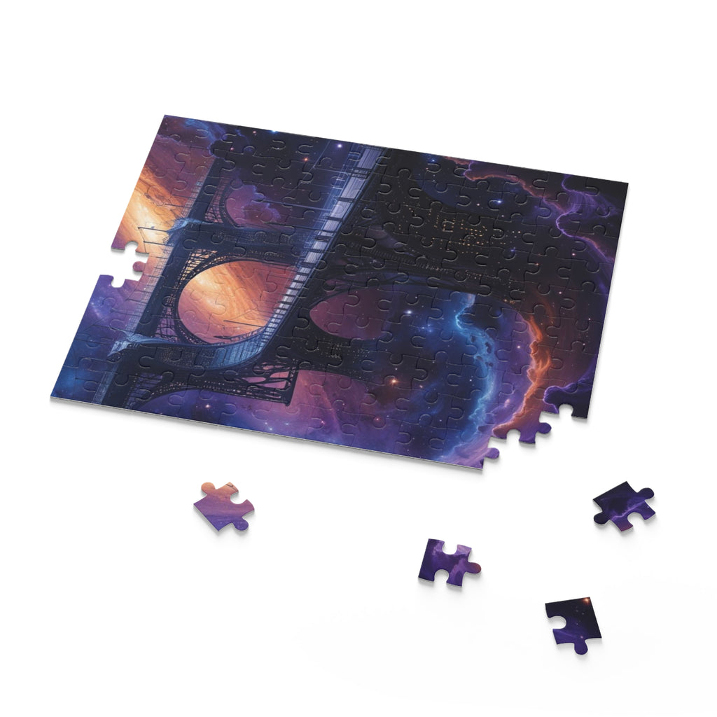 Celestial Bridge Puzzle (120, 252, 500-Piece) | Art Puzzle, Space Decor, Family Fun, Gift for Puzzle Lovers, Home Activity
