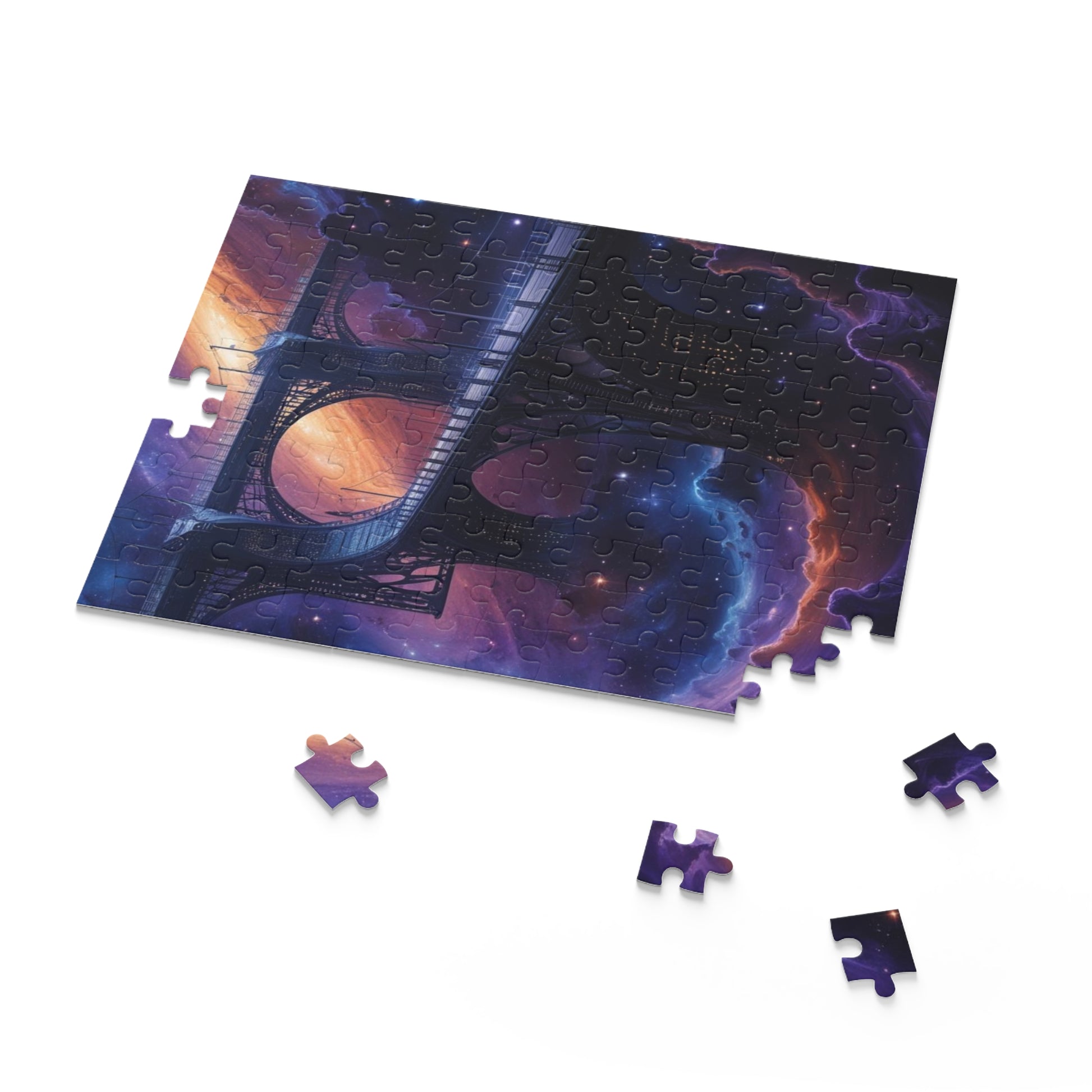 Celestial Bridge Puzzle (120, 252, 500-Piece) | Art Puzzle, Space Decor, Family Fun, Gift for Puzzle Lovers, Home Activity