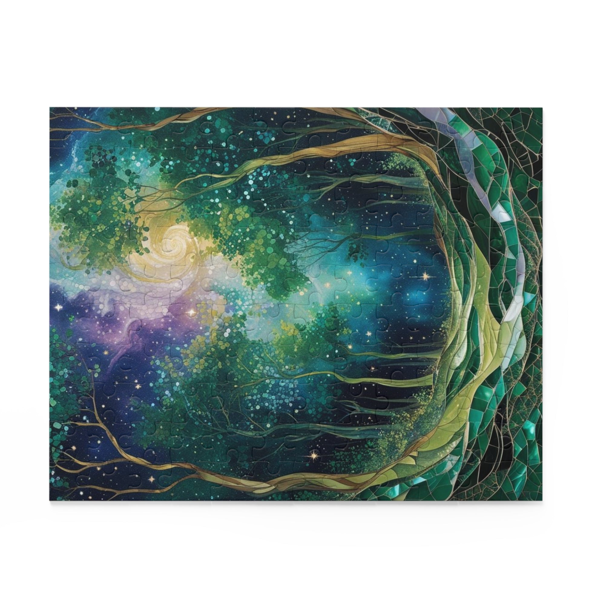 Galactic Forest Puzzle, 120-Piece, 252-Piece, 500-Piece, Starry Sky Artwork, Nature-Themed Game, Gift for Nature Lovers