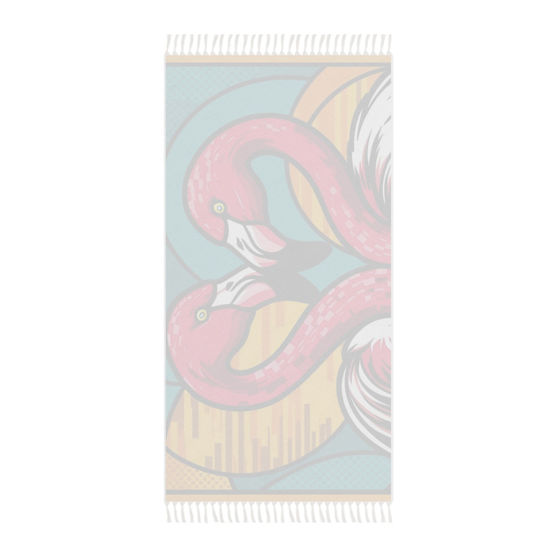 Boho Beach Towel, Ideal for Summer Fun, Pool Parties and Picnics, Flamingo Design, Vibrant Colors, Perfect Gift