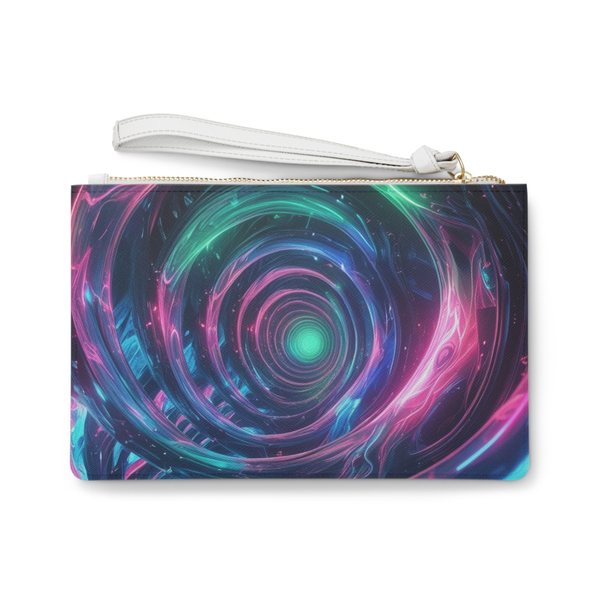 Cosmic Vortex Clutch Bag | Colorful Abstract Design | Perfect for Parties, Evening Out, Travel, Gifts, and Festivals