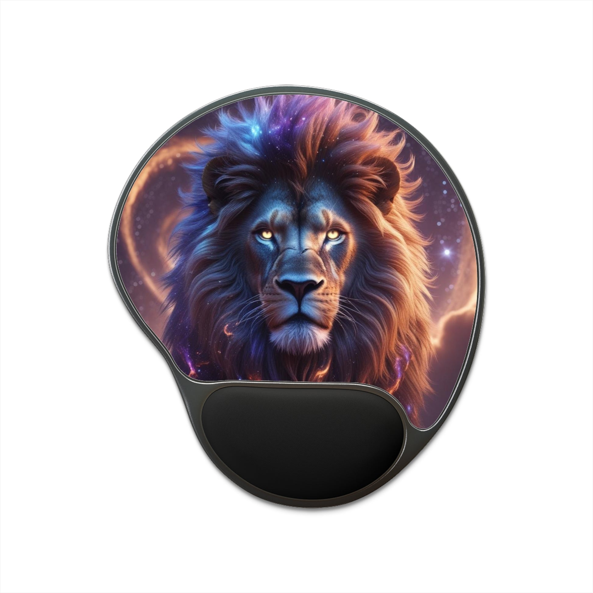 Majestic Lion Wrist Rest Mouse Pad | Gaming, Office, Desk Decor, Gift for Animal Lovers, Computer Accessory, Creative Workspace