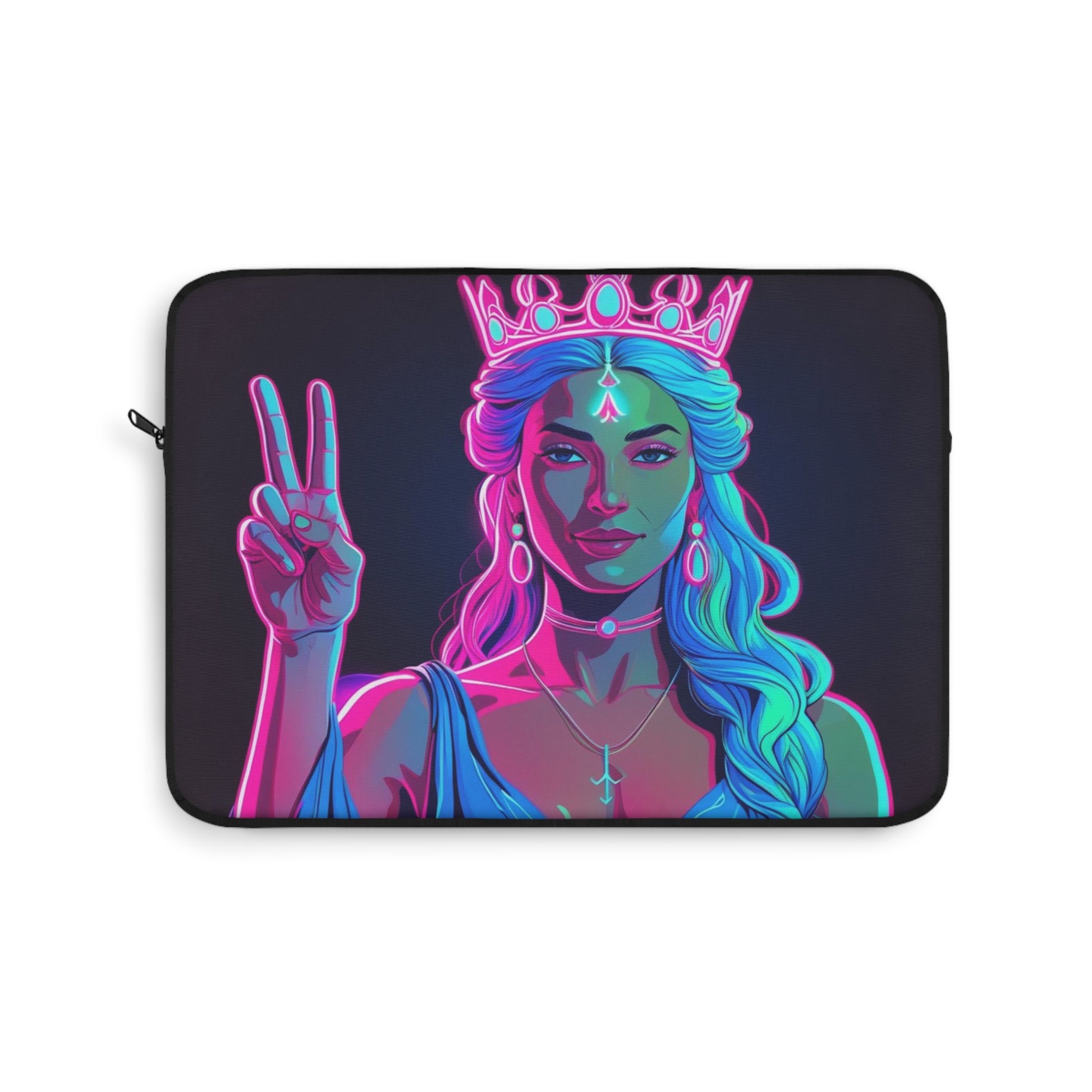 Vibrant Queen Laptop Sleeve - Colorful, Artistic, Stylish Protector for Creatives, Gifts for Students, Tech Accessory, Computer Bag