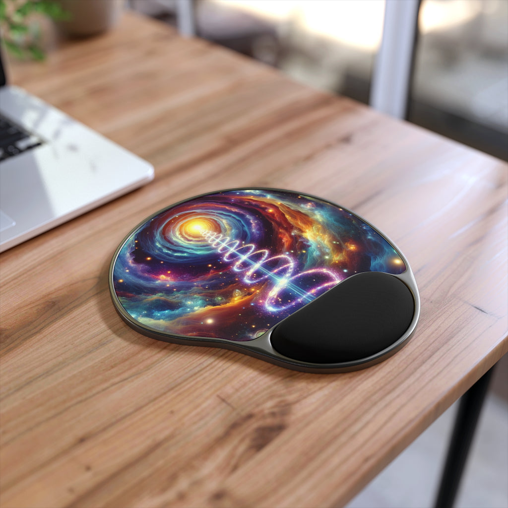 Cosmic Galaxy Mouse Pad with Wrist Rest, Galaxy Desk Accessory, Astral Mouse Mat, Gamer Gift, Office Decor