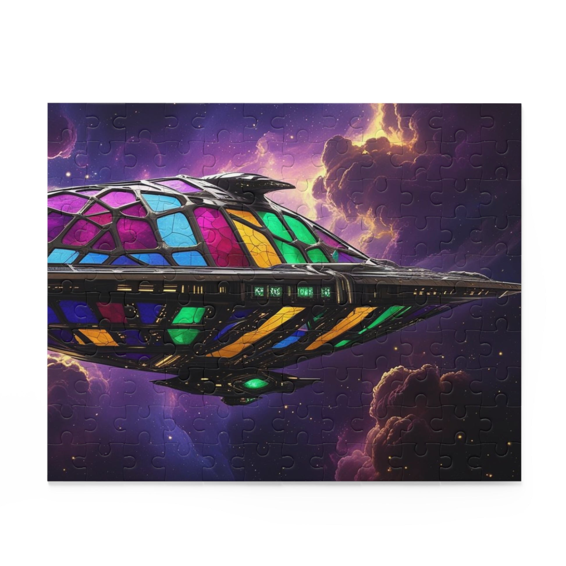 Galactic Stained Glass Puzzle, 120/252/500-Piece, Space Theme, Unique Gift for Puzzle Lovers, Home Decor, Fun Family Activity
