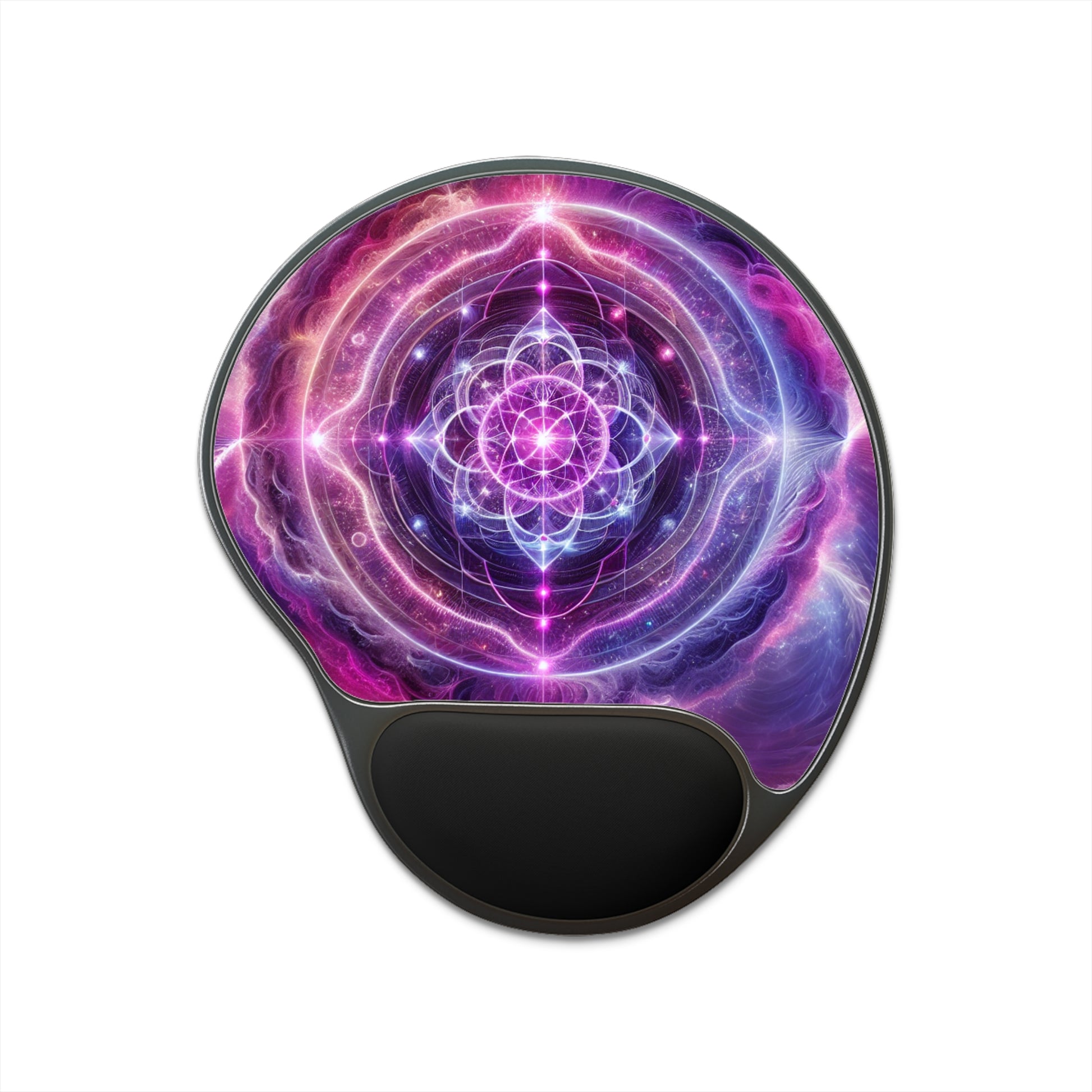 Cosmic Mandala Mouse Pad with Wrist Rest, Gaming Desk Accessory, Office Decor, Gift for Tech Lovers, Ergonomic Design