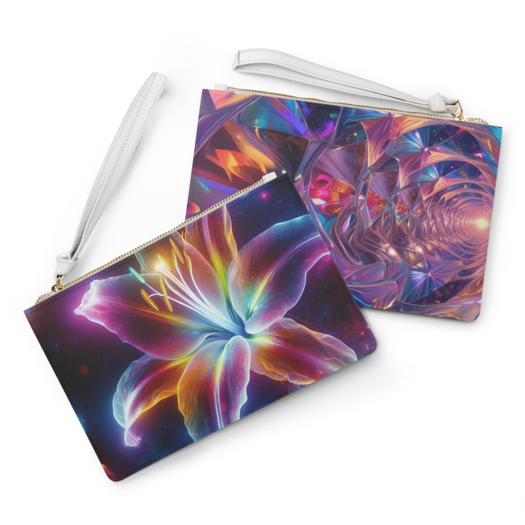 Vibrant Floral Clutch Bag | Artistic Pouch for Night Out, Makeup Organizer, Gift for Her, Boho Style Accessory