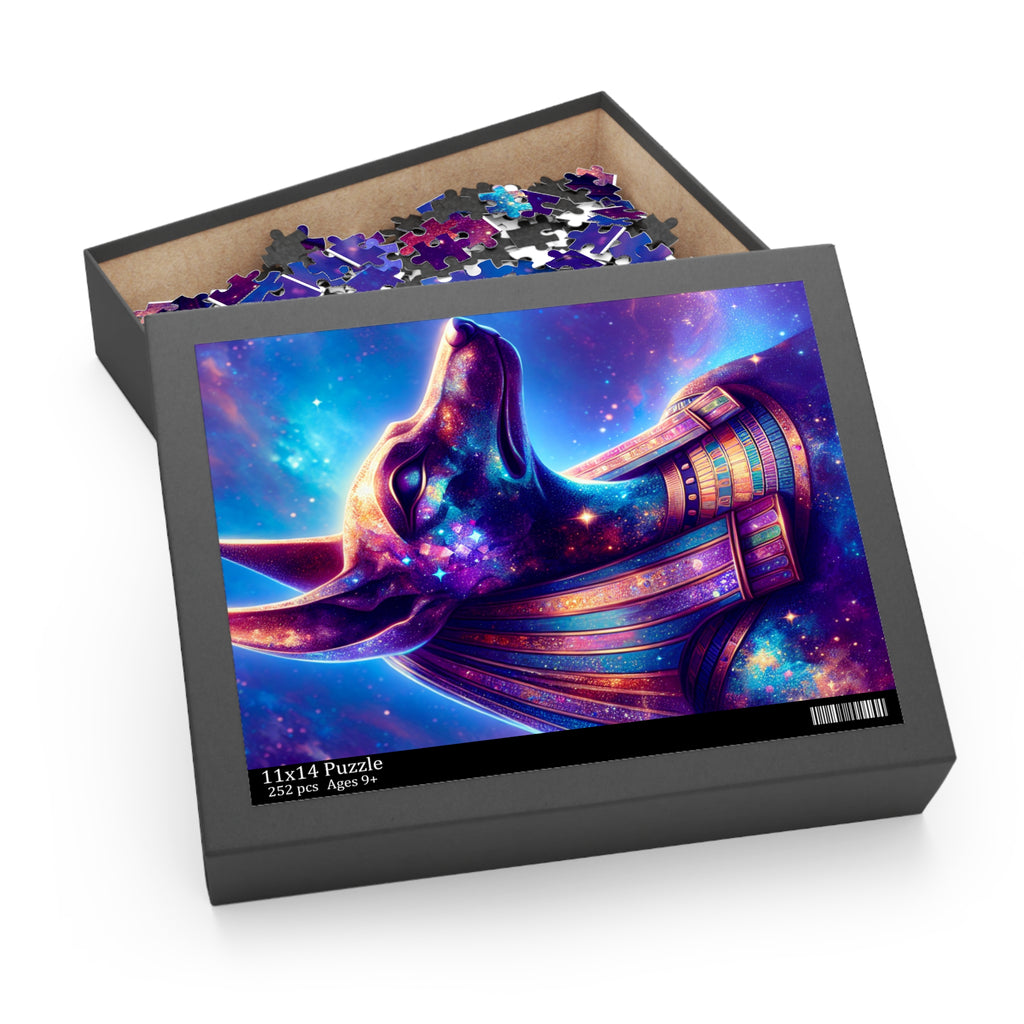 Cosmic Anubis Puzzle - 120/252/500-Piece, Celestial Dog Art, Great Gifts for Puzzle Lovers, Unique Home Decor, Perfect for Family Game Night