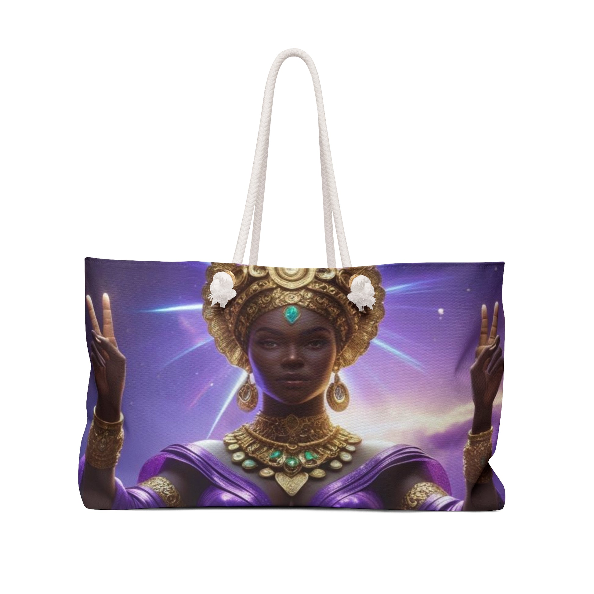 Elegant Travel Weekender Bag for Women, Divine Feminine Stylish Overnight Bag, Chic Carry-On Tote, Perfect for Weekend Getaways