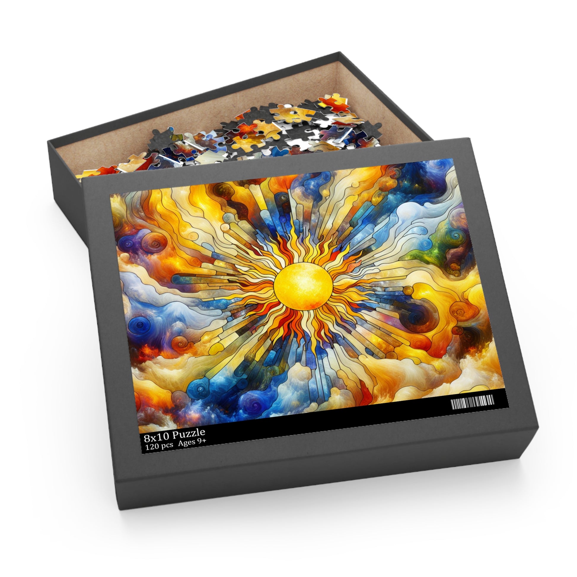 Colorful Sunburst Puzzle - 120, 252, 500-Piece, Art Puzzle, Relaxing Activity, Family Fun, Gift for Puzzle Lovers, Home Decor