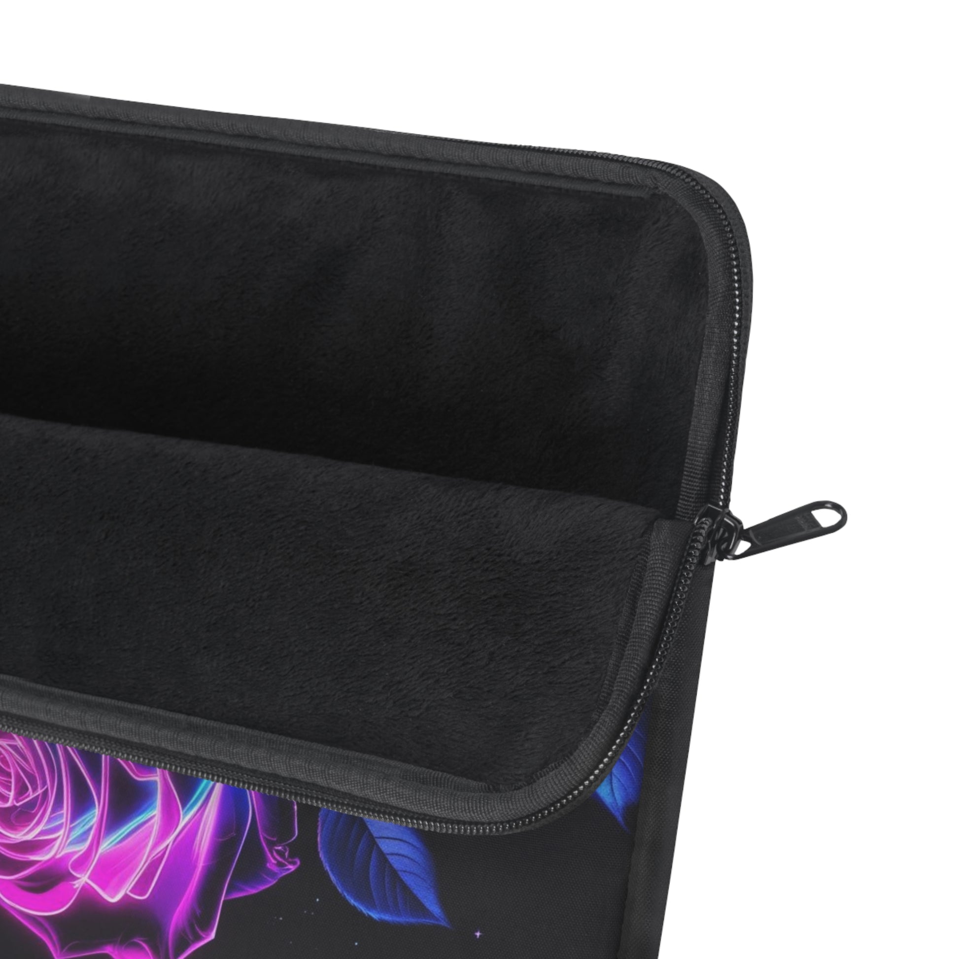 Neon Rose Laptop Sleeve | Floral Tech Case, Gift for Teal Aesthetic, Computer Bag, Stylish Cover, Galatic Laptop Protector