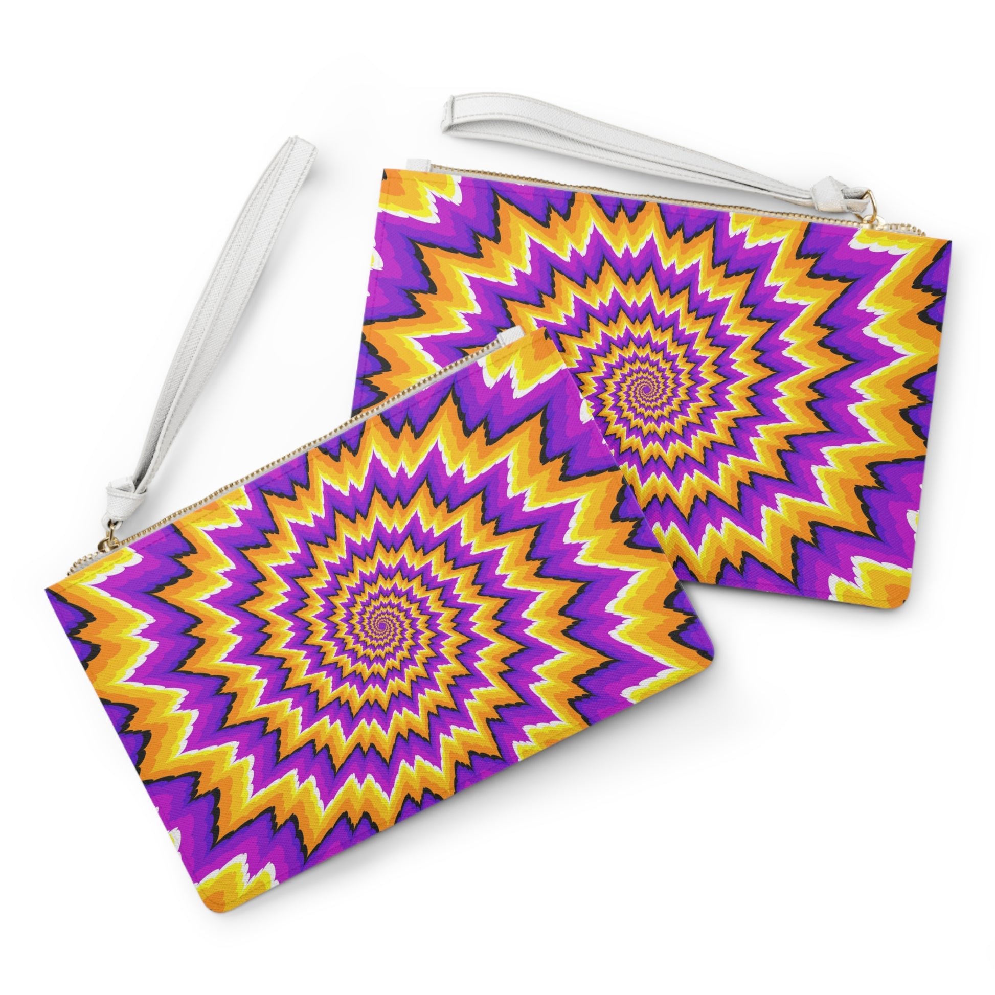 Vibrant Spiral Clutch Bag | Boho Chic Accessory, Festival Essentials, Vibrant Color Pouch, Stylish Zip Purse