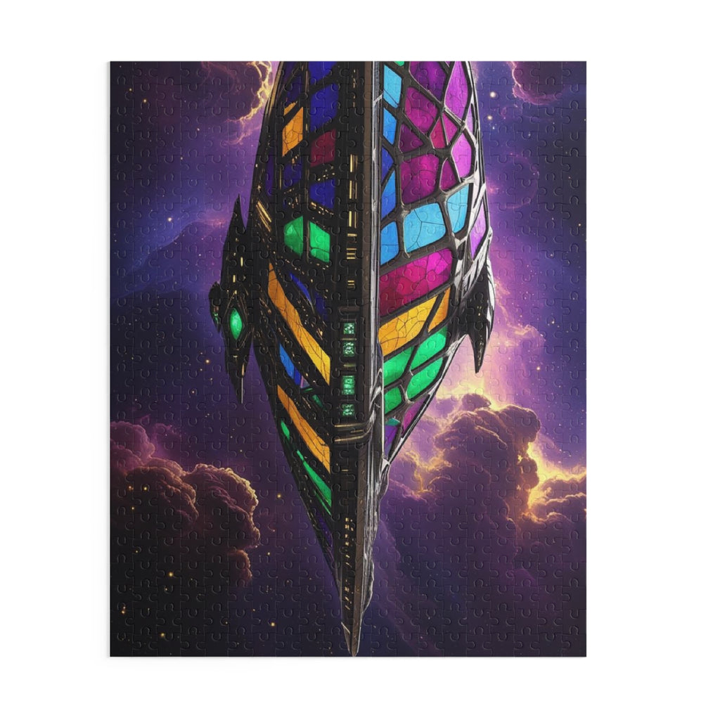 Galactic Stained Glass Puzzle, 120/252/500-Piece, Space Theme, Unique Gift for Puzzle Lovers, Home Decor, Fun Family Activity