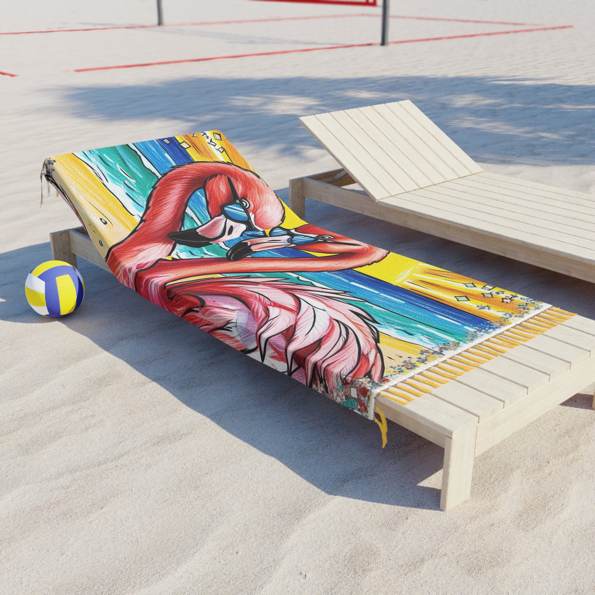 Boho Beach Towel, Colorful Flamingo Towel, Summer Beach Accessory, Sand-Free Towel, Tropical Vacation Towel, Poolside Essential