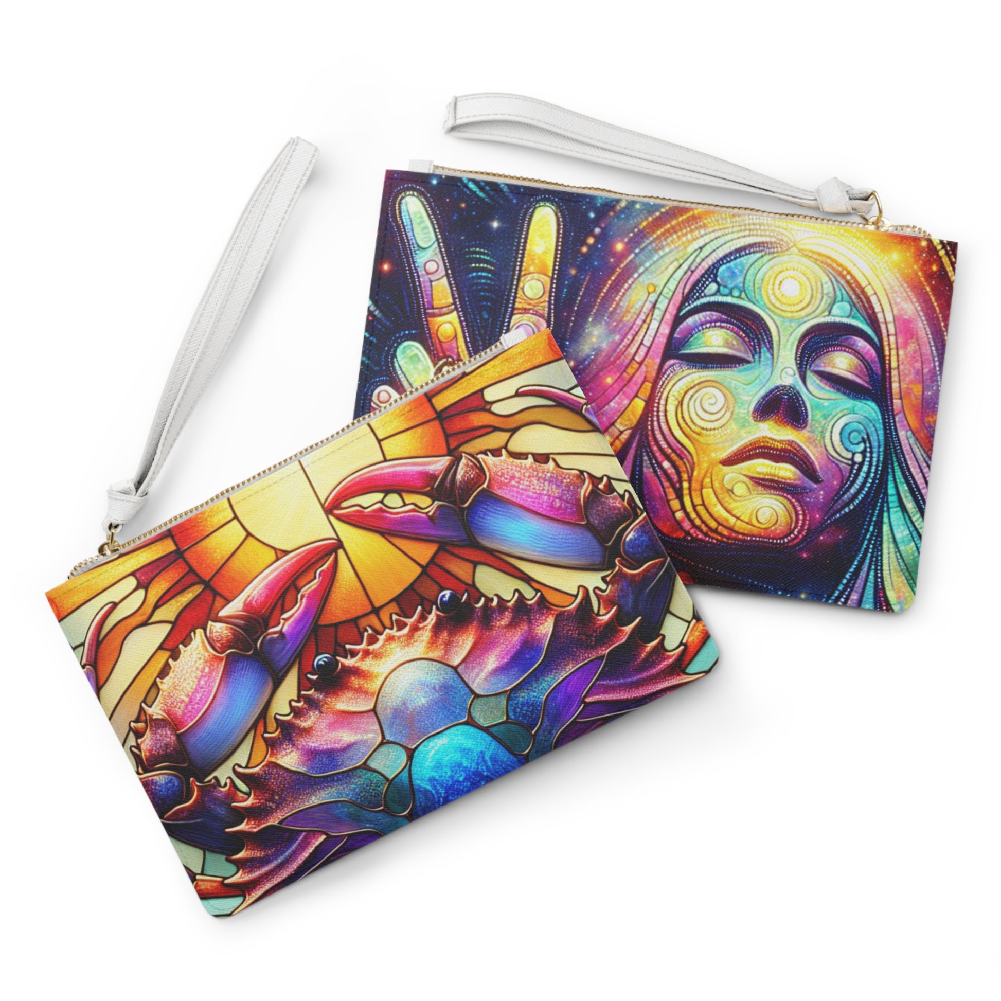 Vibrant Stained Glass Clutch Bag, Boho Accessory, Festival Purse, Unique Gift, Art-Inspired Fashion