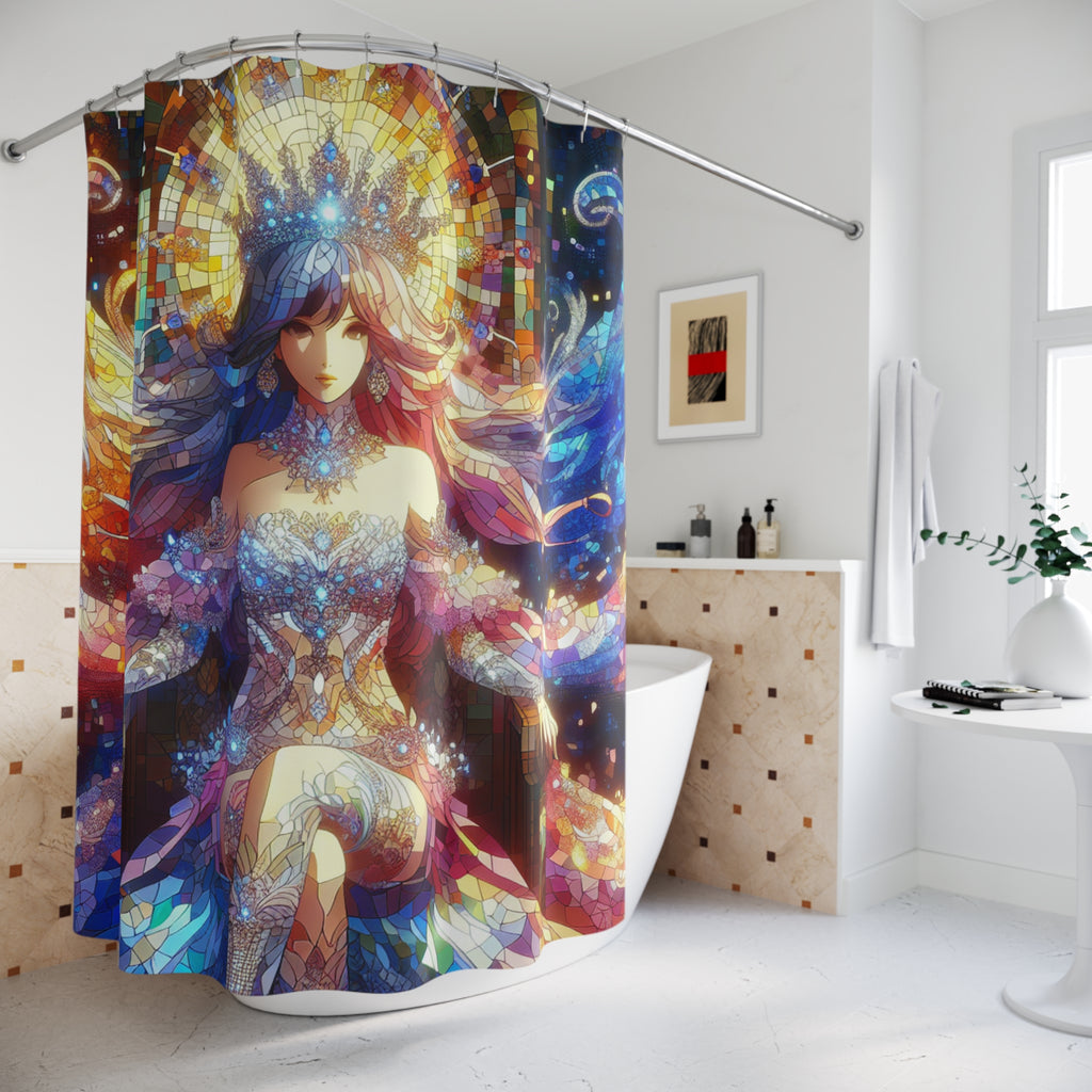 Divine Feminine Mosaic Anime Art Decor for Bathroom, Bohemian Style, Gift for her, Anime Lovers, Unique Bathroom Decor