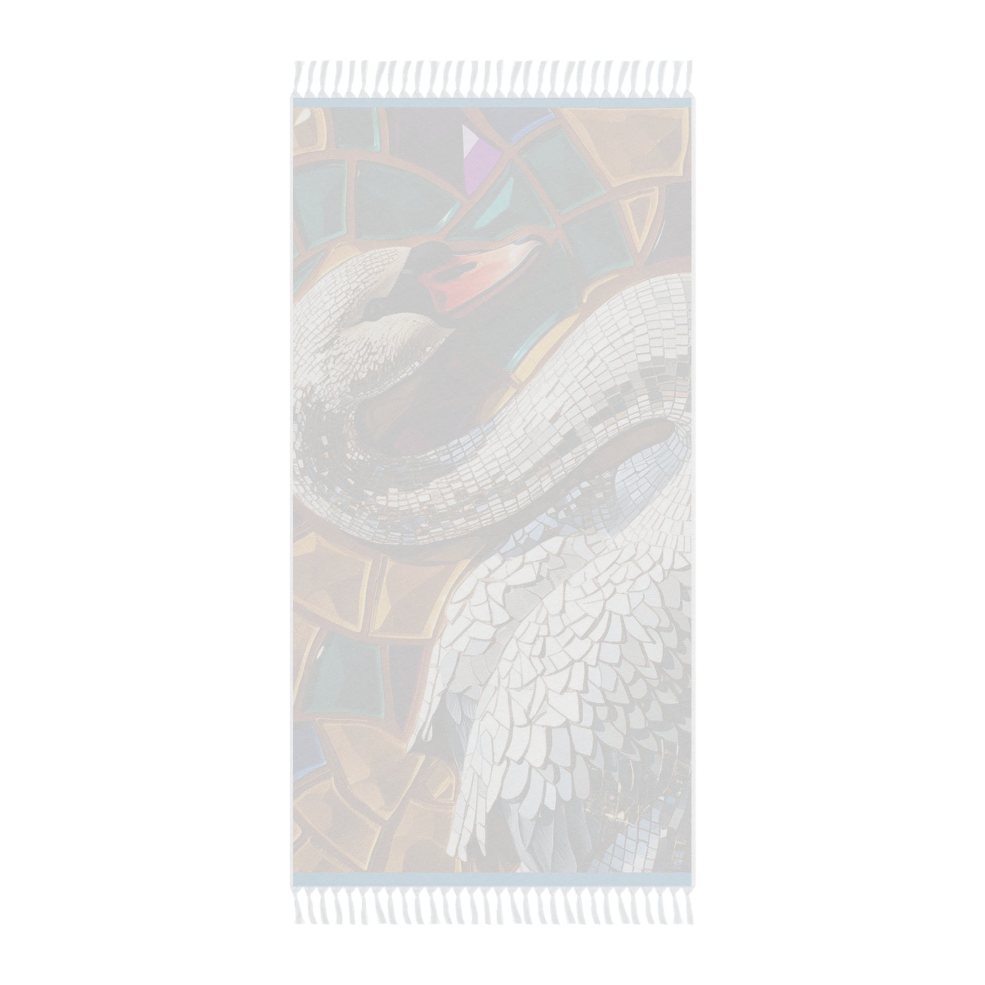 Boho Summer Swan Beach Throw Blanket - Chic Patio Decor, Stylish Picnic Accessory, Unique Gift for Beach Lovers, Summer Outdoor Essential