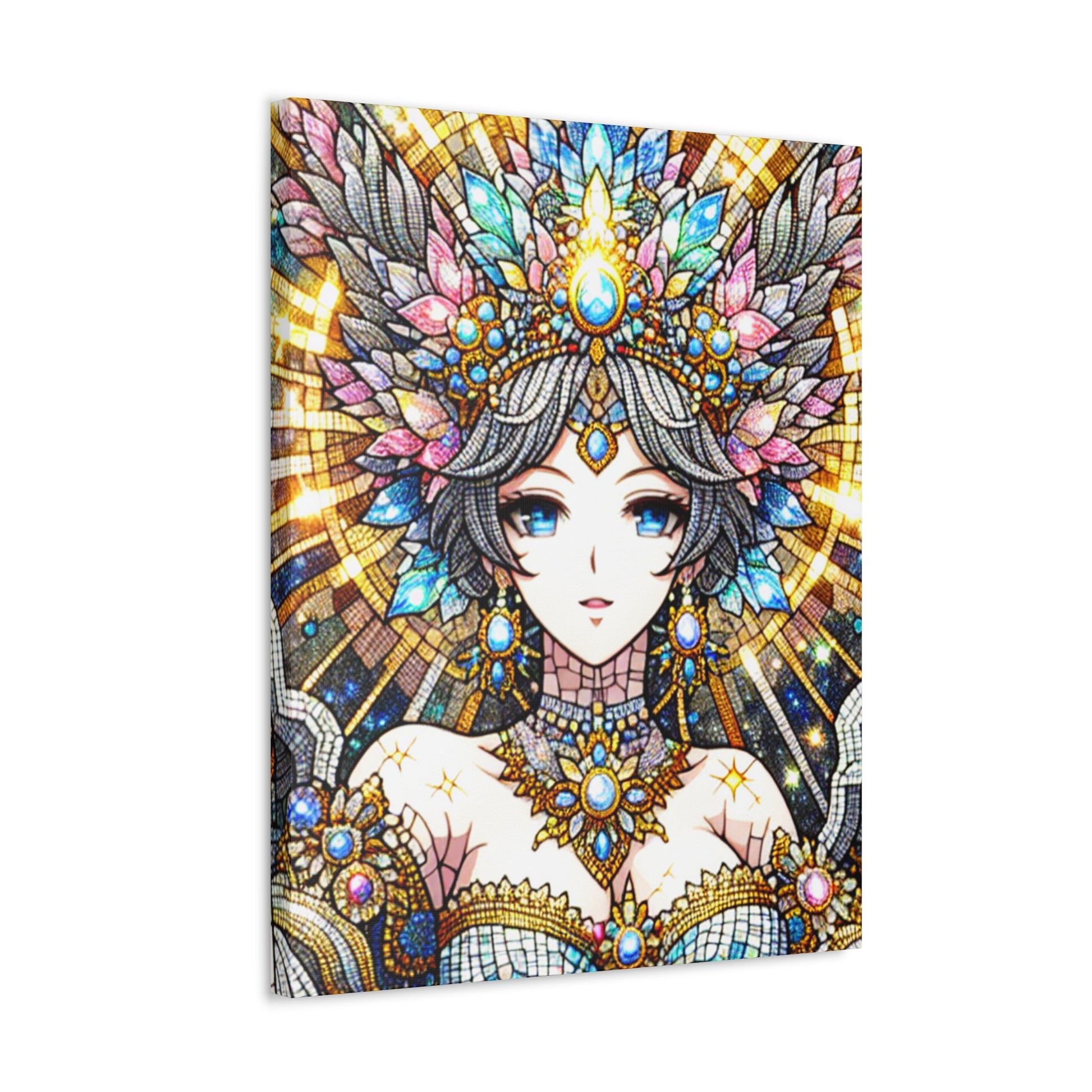 Glamorous Mystic Art Stretched Canvas - Enchanting Wall Decor, Home Aesthetic, Gift for Anime Art Lovers, Spiritual Decor, Unique Artwork