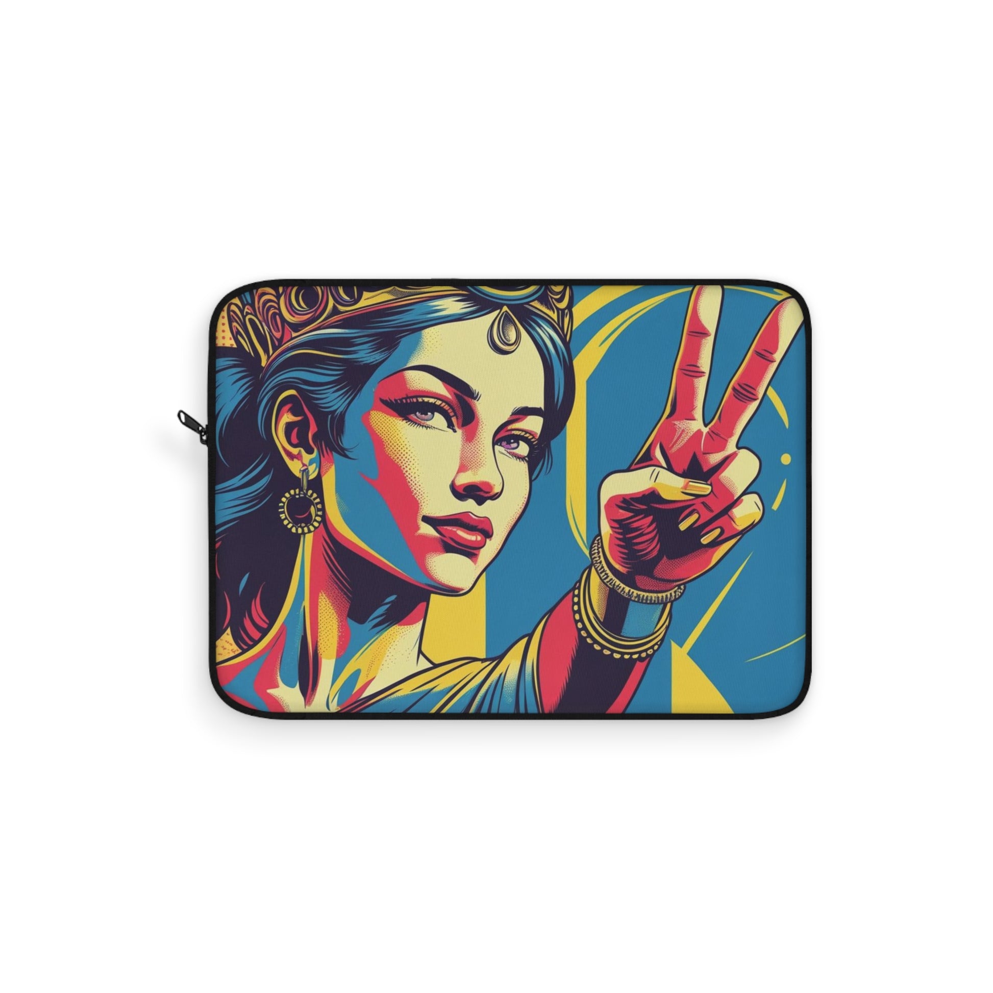 Empowered Peace Laptop Sleeve | Bohemian Tech Case, Artistic Computer Bag, Women's Gift, Vibrant Sleeve, Stylish Protector