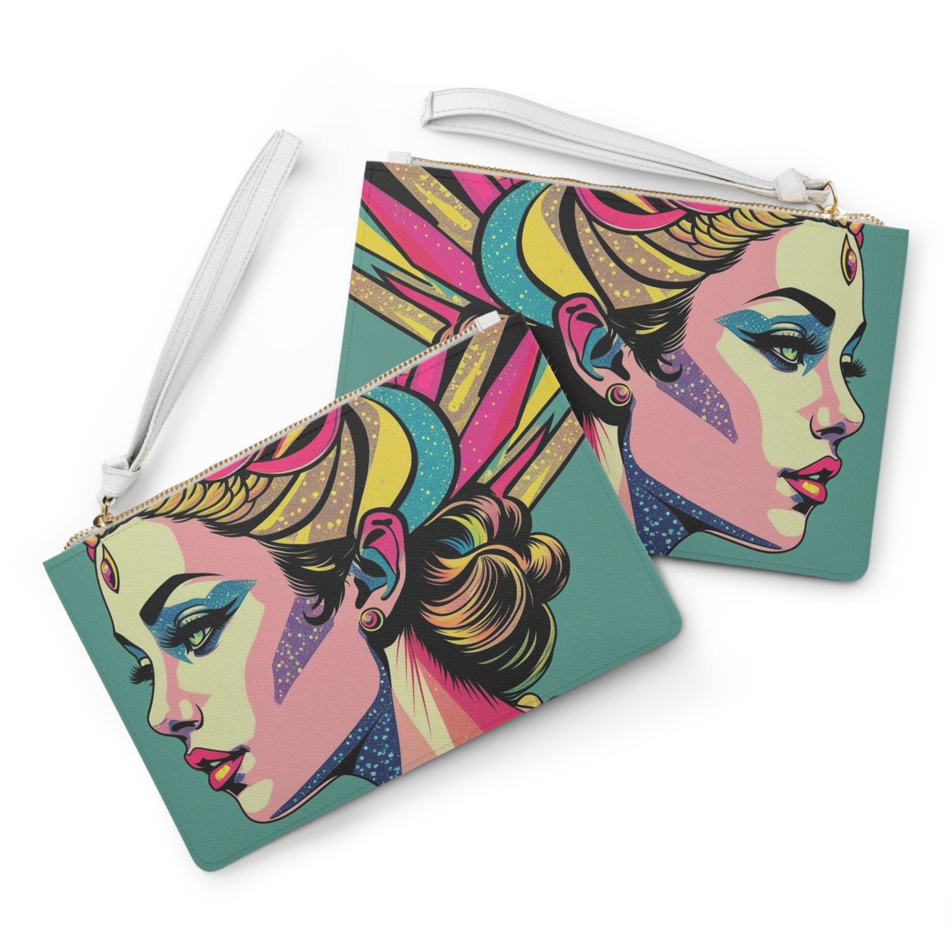 Colorful Art Clutch Bag - Boho Chic Purse, Vibrant Fashion Accessory, Gift for Her, Party Essential, Artist-Inspired Handbag