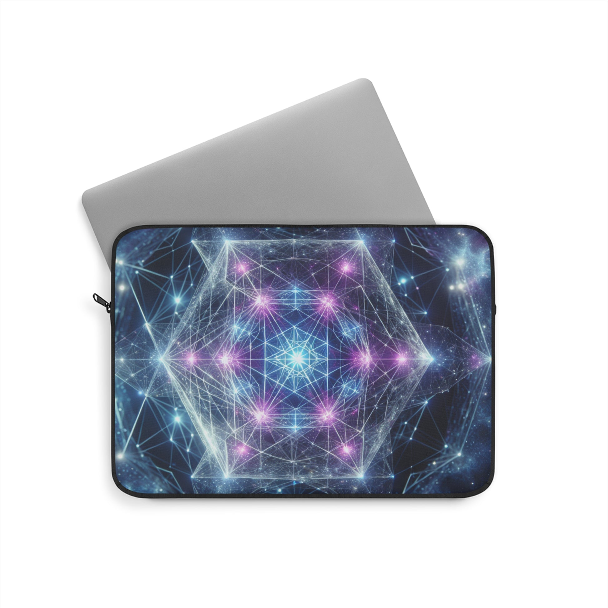 Cosmic Merkaba Activating Ascension & Higher Self, Laptop Sleeve, Colorful Laptop Case, Galaxy Laptop Sleeve, Geometric Design Laptop Bag, Perfect Gift for Tech Lovers