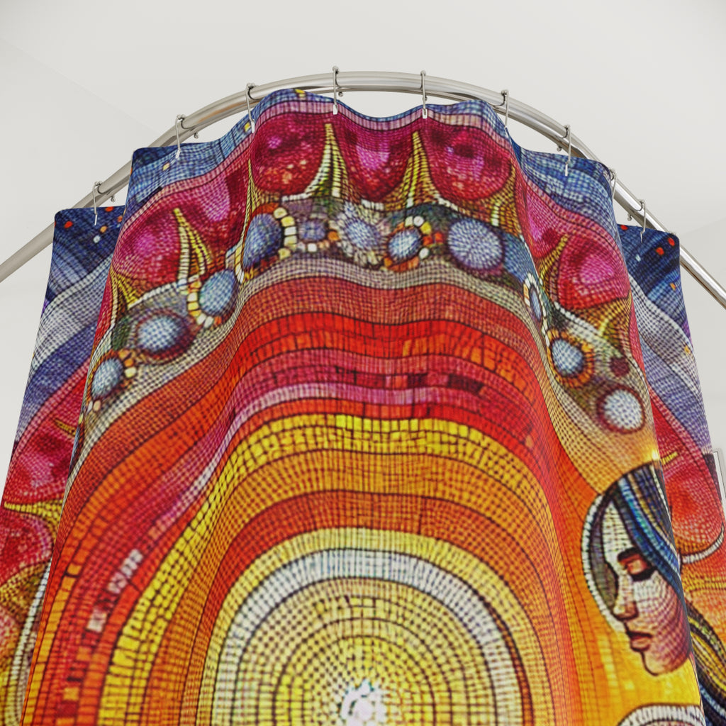 Divine Feminine Bohemian Sunset Shower Curtain - Vibrant Home Décor, Relaxing Bathroom Accessory, Yoga Inspired Gift, Spiritual Aesthetic