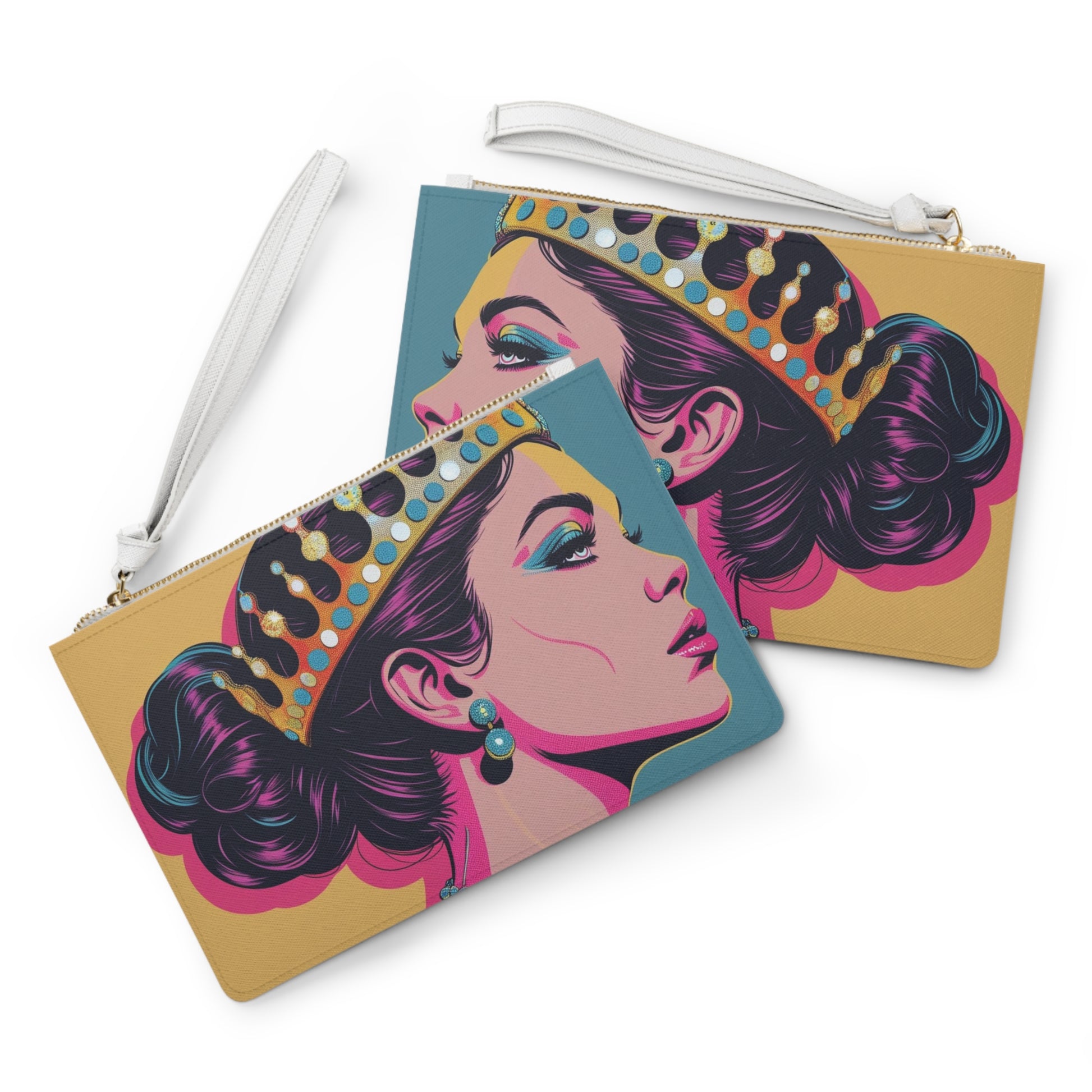 Queen Crown Clutch Bag | Fashion Accessory, Gift Idea, Party Purse, Stylish Organizer, Modern Handbag