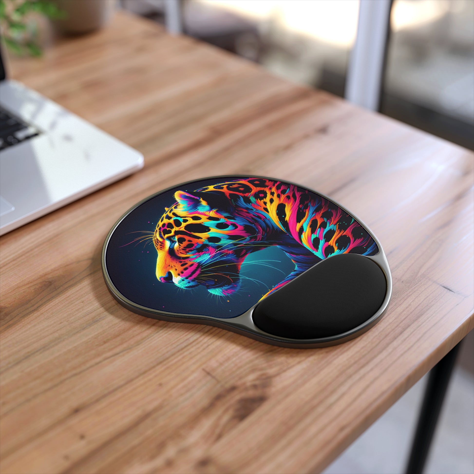 Vibrant Leopard Print Mouse Pad with Wrist Rest, Colorful Desk Accessory, Computer Mouse Pad for Home Office, Unique Gift Idea for [...]